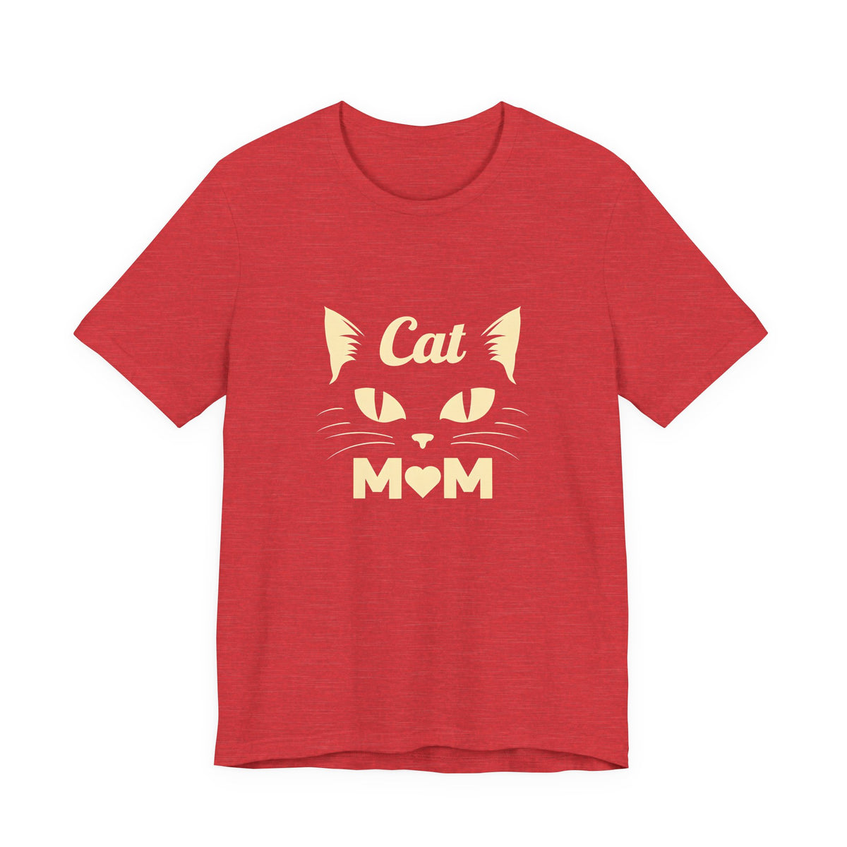 Cat Mom T-Shirt — Cute Cat Face Graphic Tee for Cat Lovers