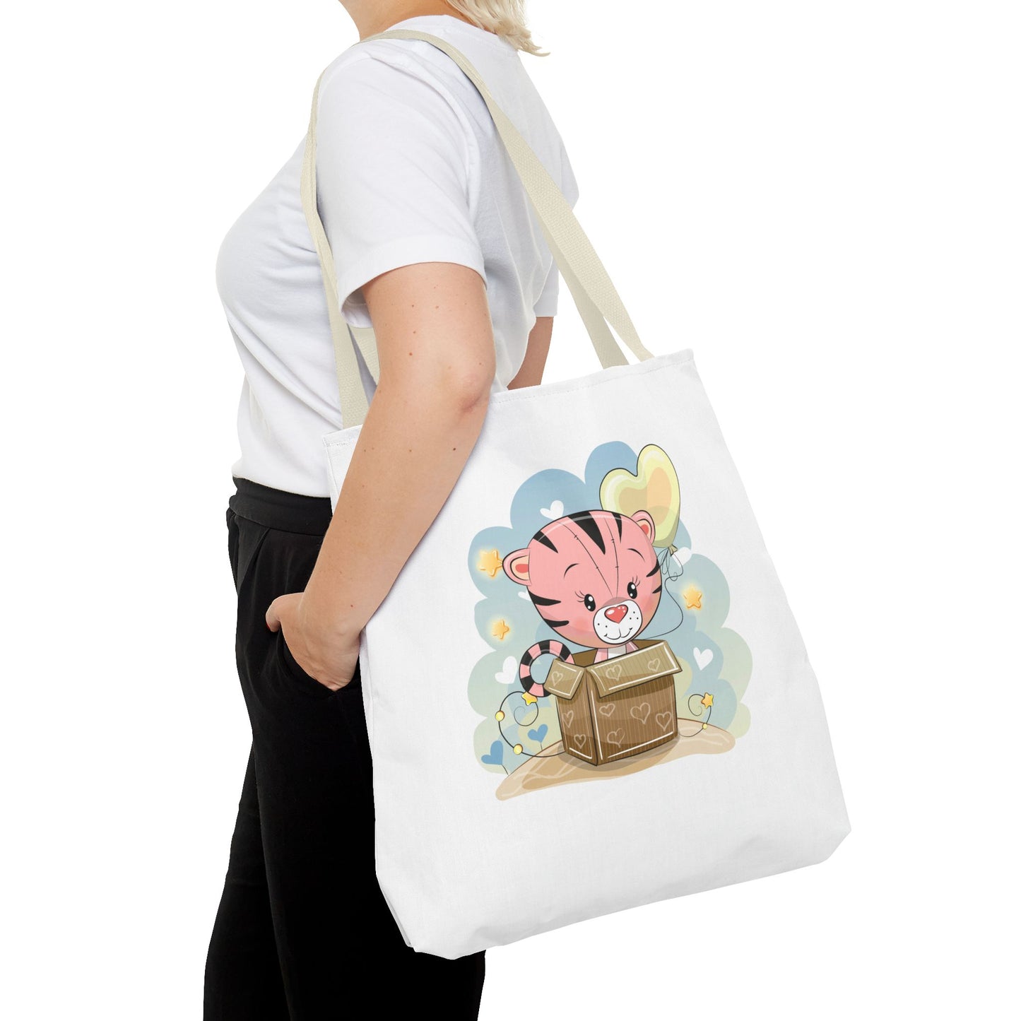 Cute Tiger Tote Bag Cute Shopping Bag, Eco-Friendly Tote, Kids' Tote