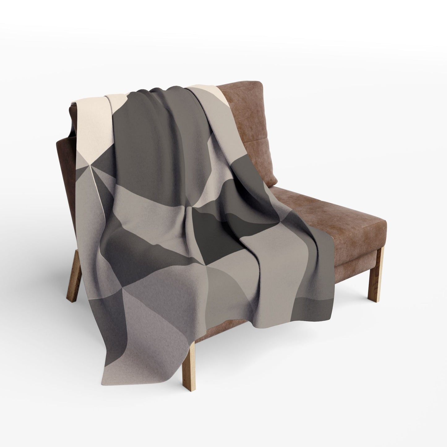 Modern Geometric Arctic Fleece Blanket, Cozy Throw Blanket, Home Decor, Gifts for Her, Minimalist Blanket, Warm Sofa Accessory