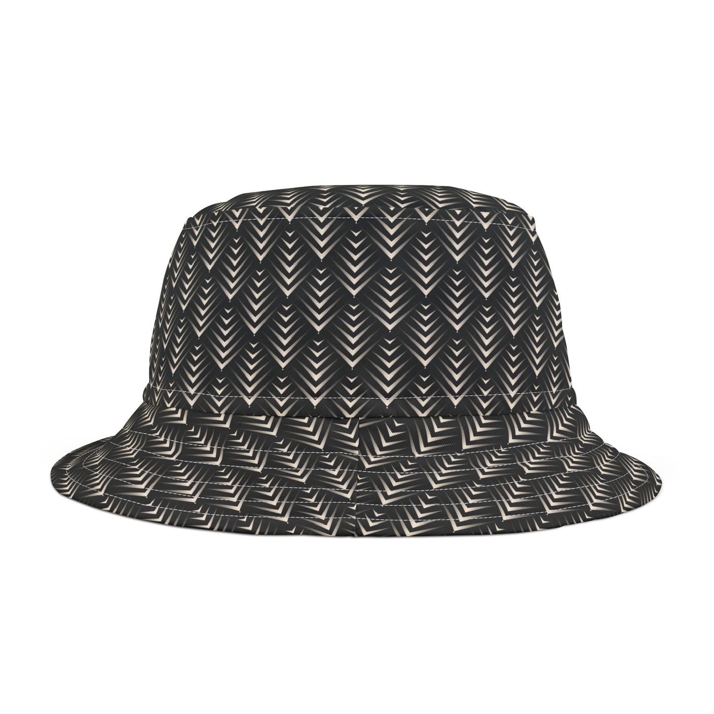 Chic Geometric Bucket Hat, Fashion Accessory, Summer Headwear, Unisex Style, Festival Gear, Gift Idea