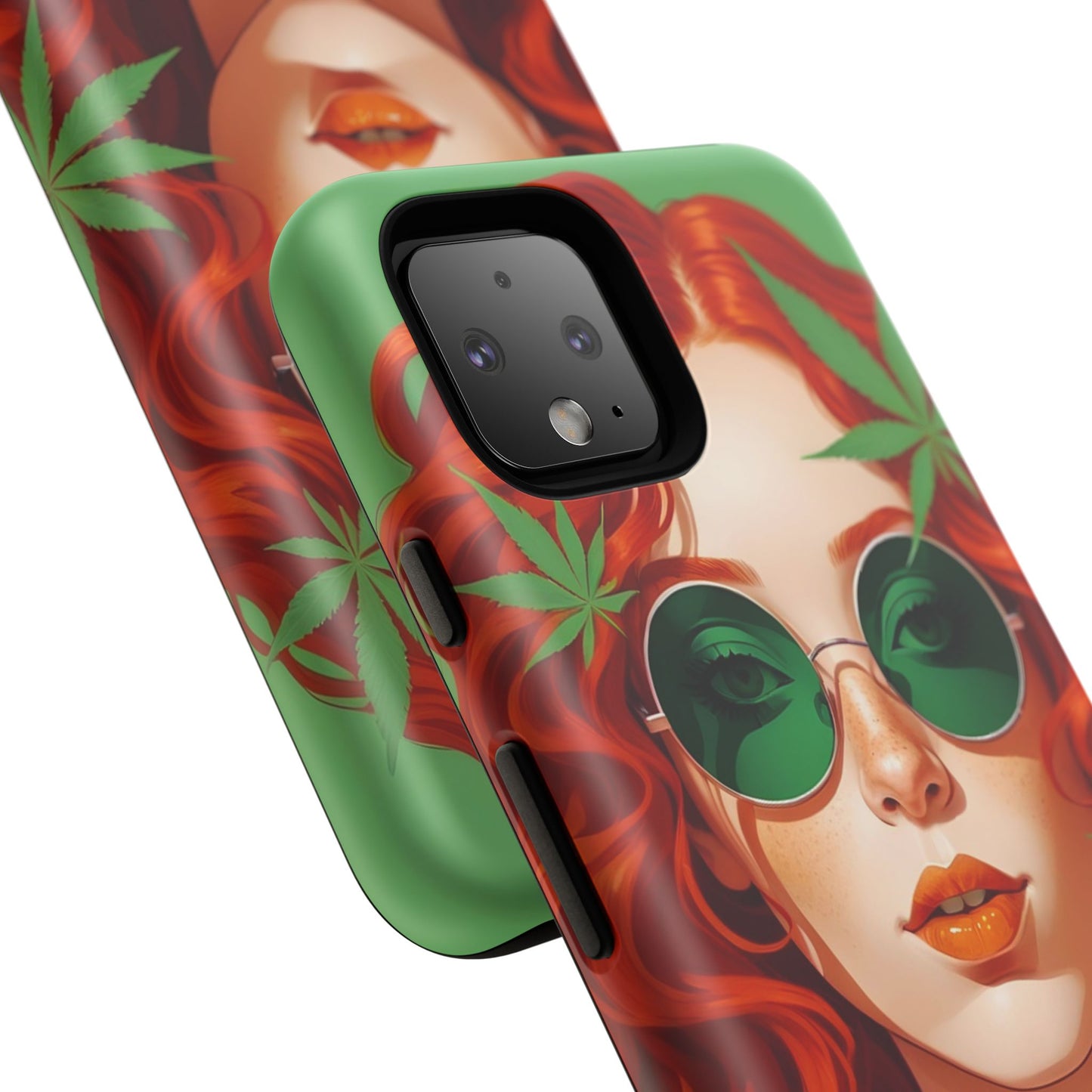 Vibrant Phone Case with Retro Greenery Design, Trendy Case for Casual Look, Gift for Her, Summer Vibes, Unique Phone Accessory
