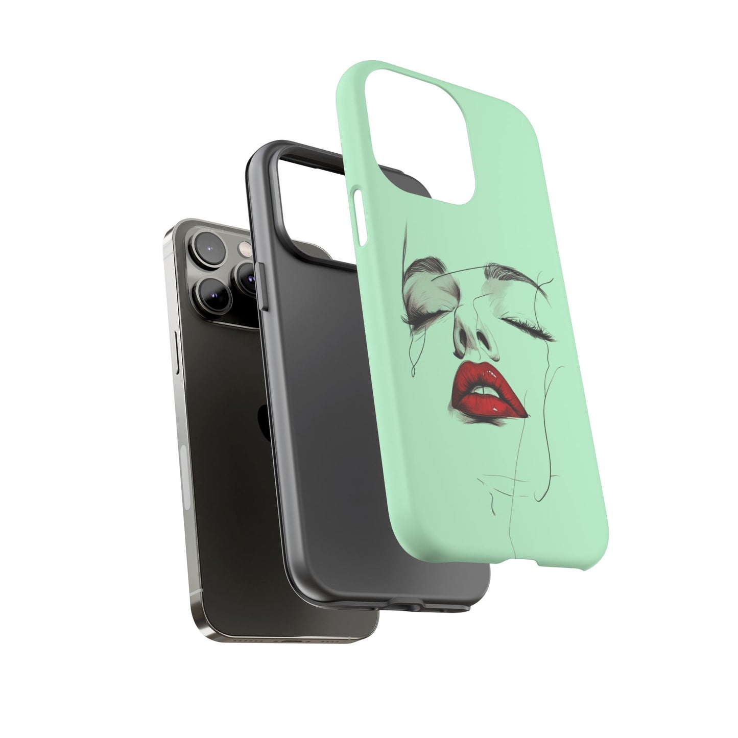 Stylish Phone Case, Artistic Phone Cover, Trendy Tech Accessory, Unique Cell Phone Protector, Gift for Her, Modern Aesthetic