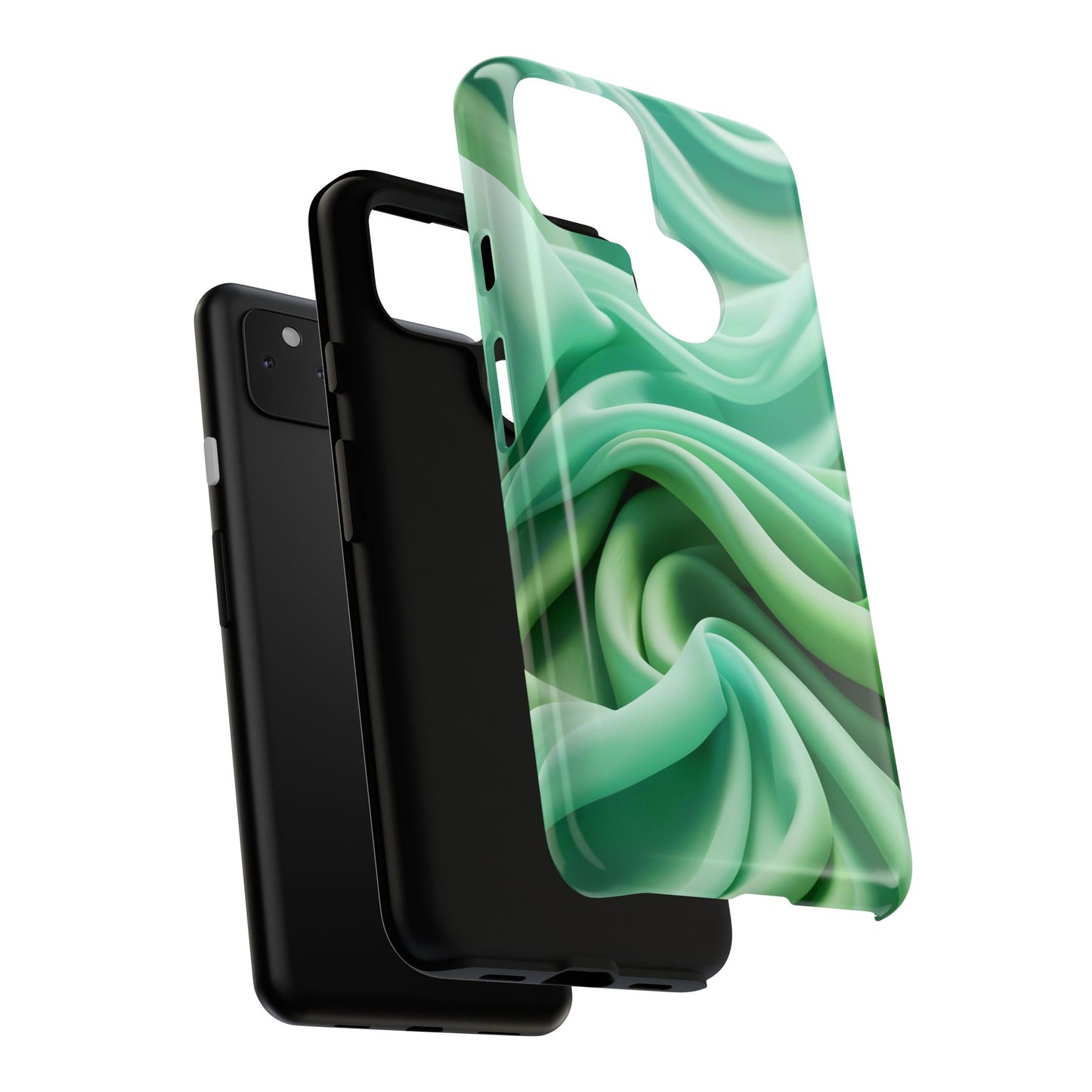 Stylish Phone Case, Tough Case, Green Abstract Design, Cell Phone Cover, Unique Gift, Trendy Accessory