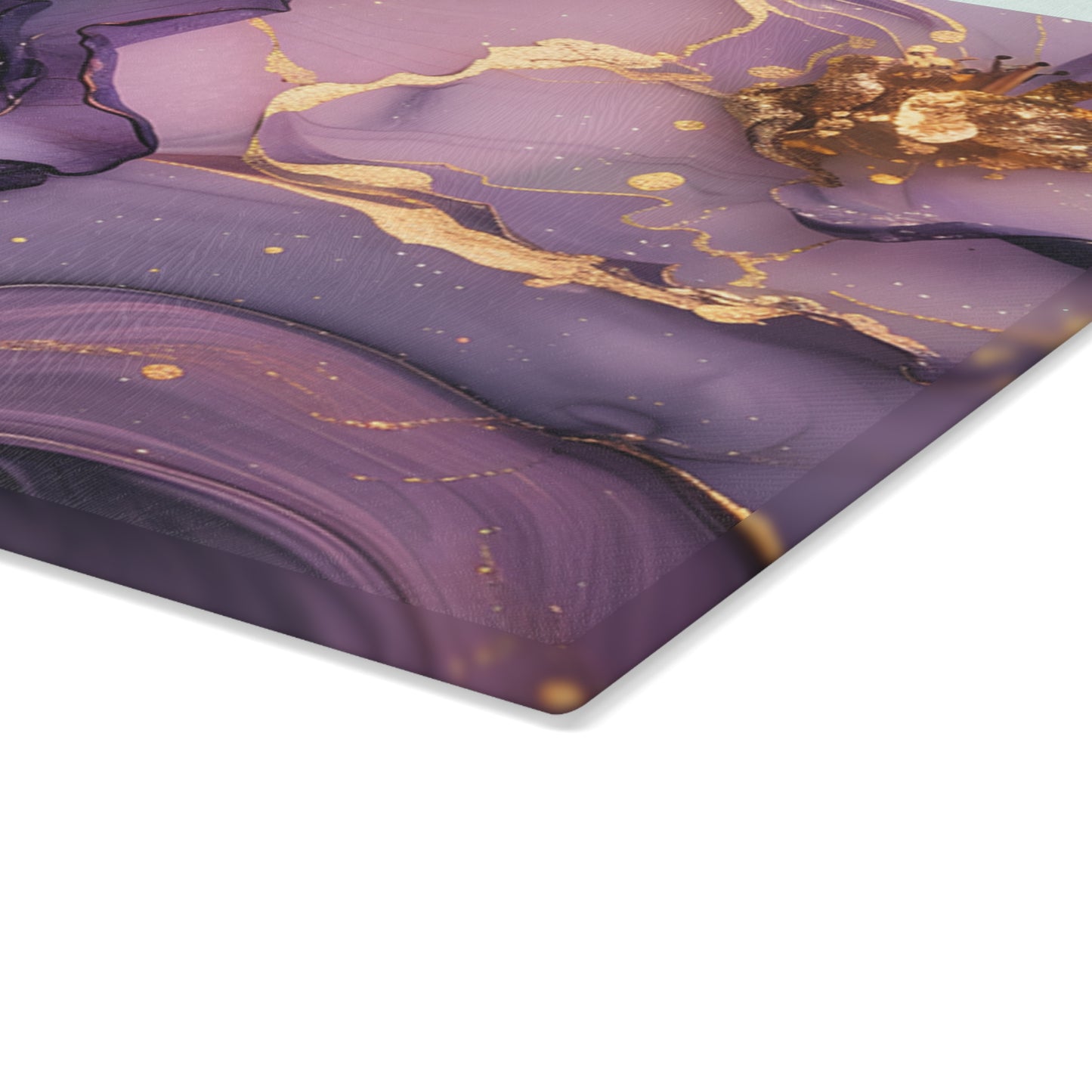 Floral Art Glass Cutting Board, Elegant Kitchen Decor