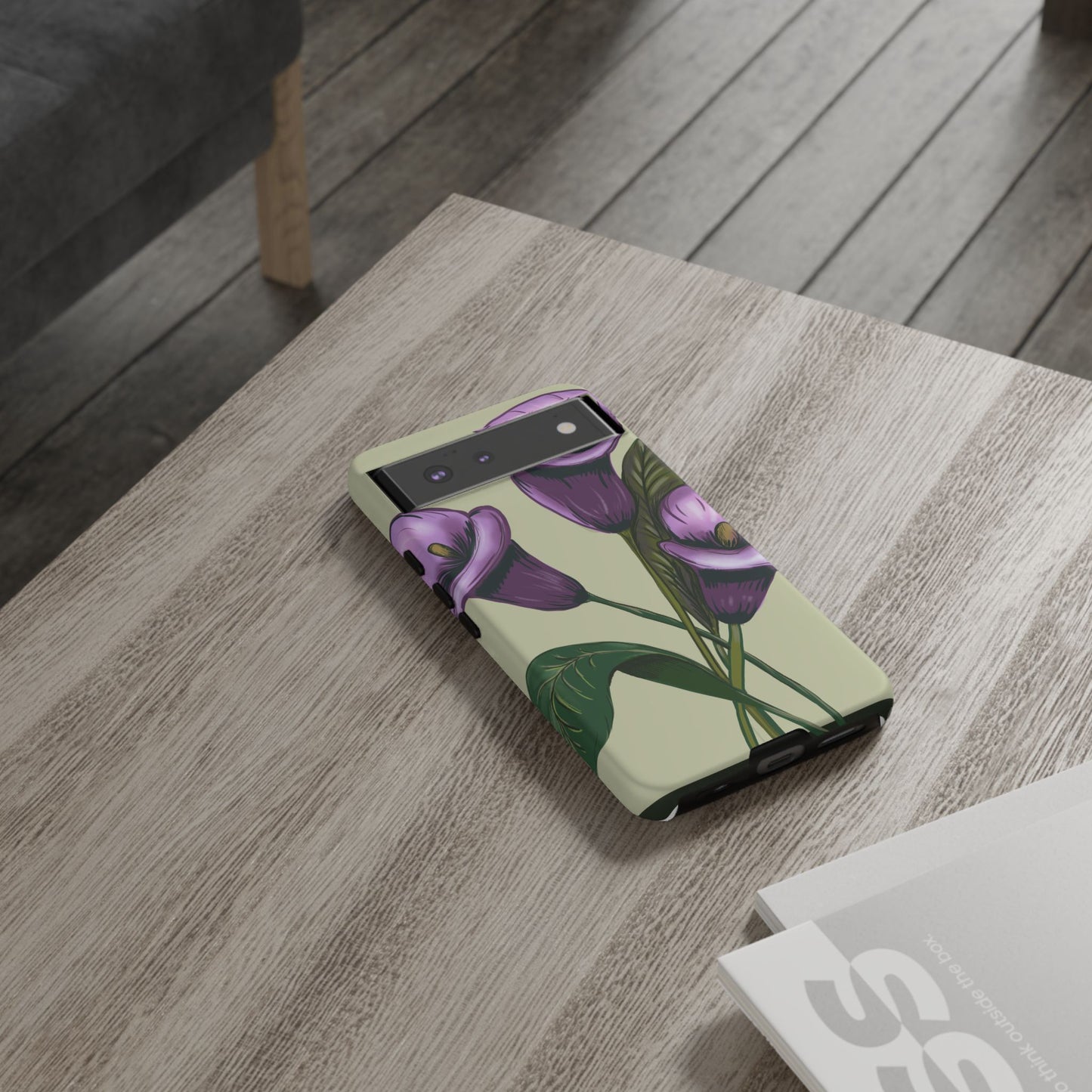 Floral Phone Case - Tough Cases, Purple Flower Design, Cell Phone Accessories, Gift for Her, Nature Lover Essentials