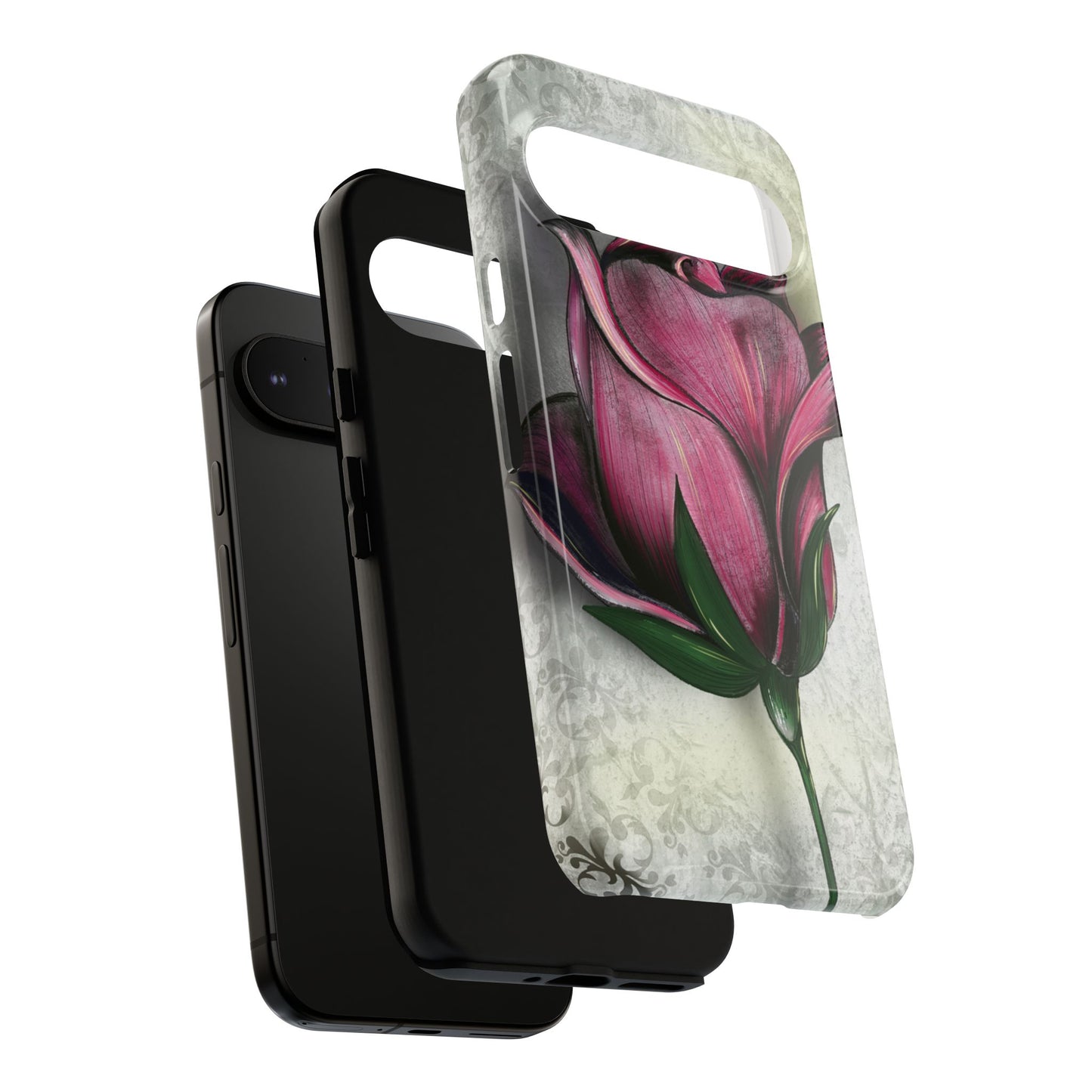 Rose Phone Case – Tough Cases, Floral Phone Cover, Gift for Her, Minimalist Design, Nature Lover's Accessory, Birthday Gift Idea