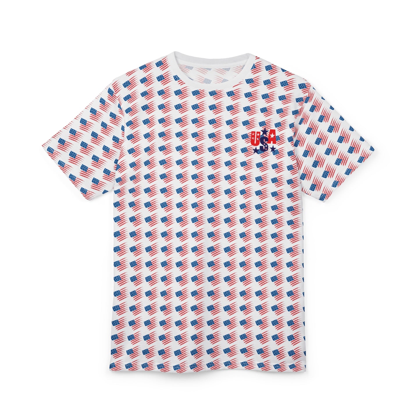 USA Flag Unisex Tee | Patriotic 4th of July Shirt, Independence Day Outfit, Red White Blue Top, Memorial Day Attire, Gift for Veterans