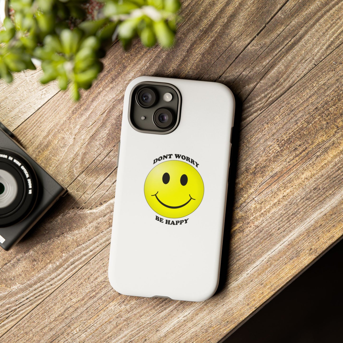 Happy Face Phone Case, Tough Cases, Don’t Worry, Be Happy, Cute Gift for Friends, Positive Vibes, Fun Mobile Accessories