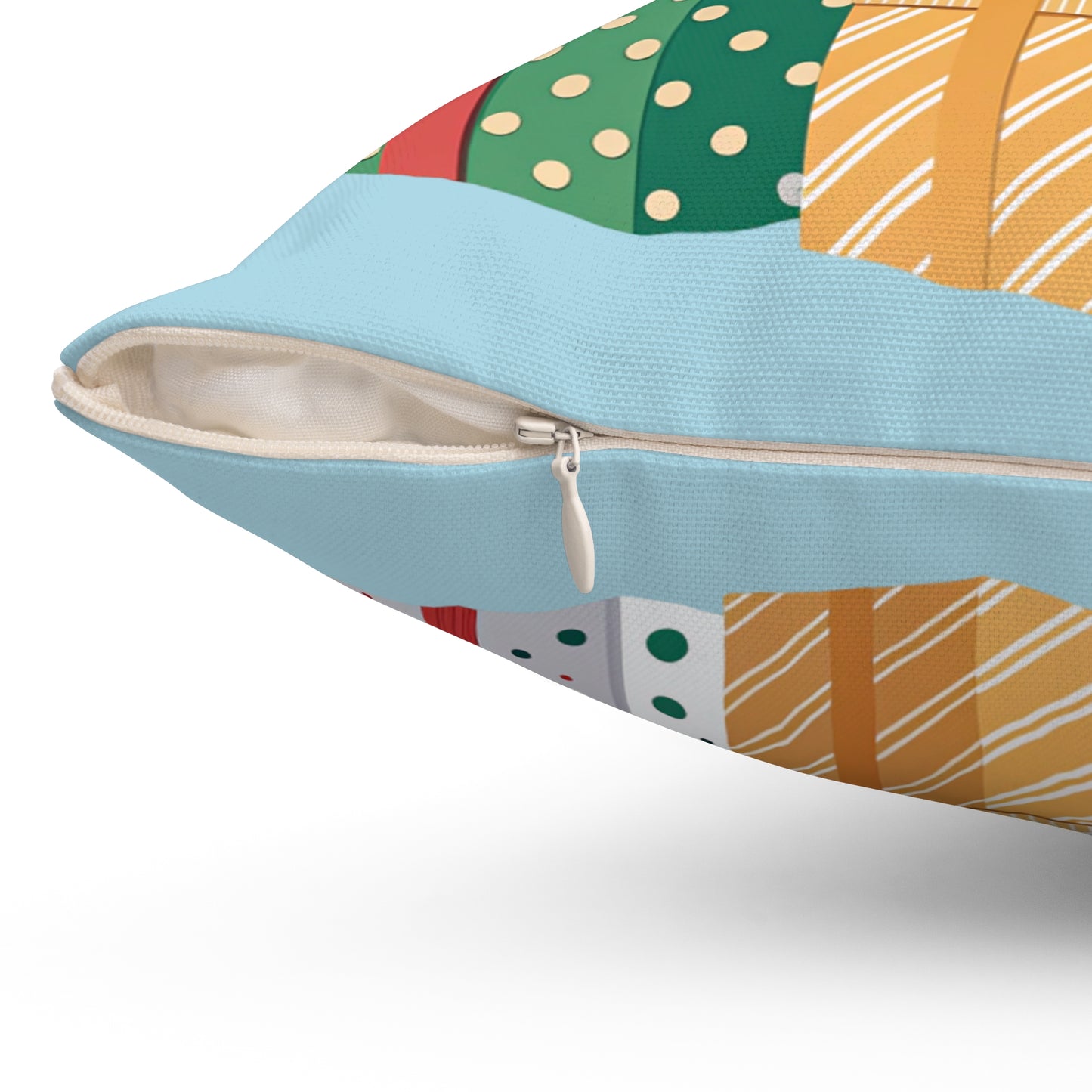 Festive Gift Print Pillow | Holiday Home Decor, Christmas Cushion, Decorative Throw, Cozy Accent, Perfect for Gifting