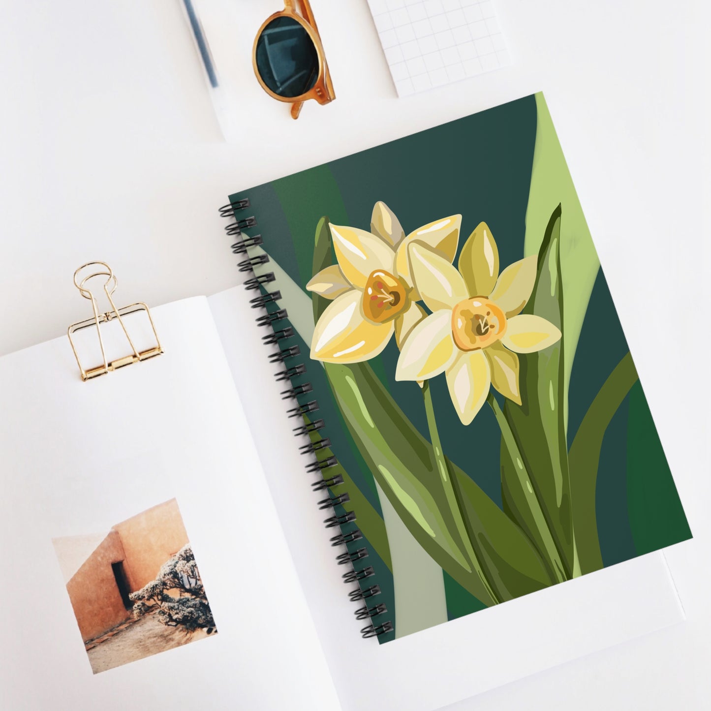 Floral Spiral Notebook - Ruled Line | Perfect for Journaling, Sketching, Gifts, Stationery Lovers, Spring Decor