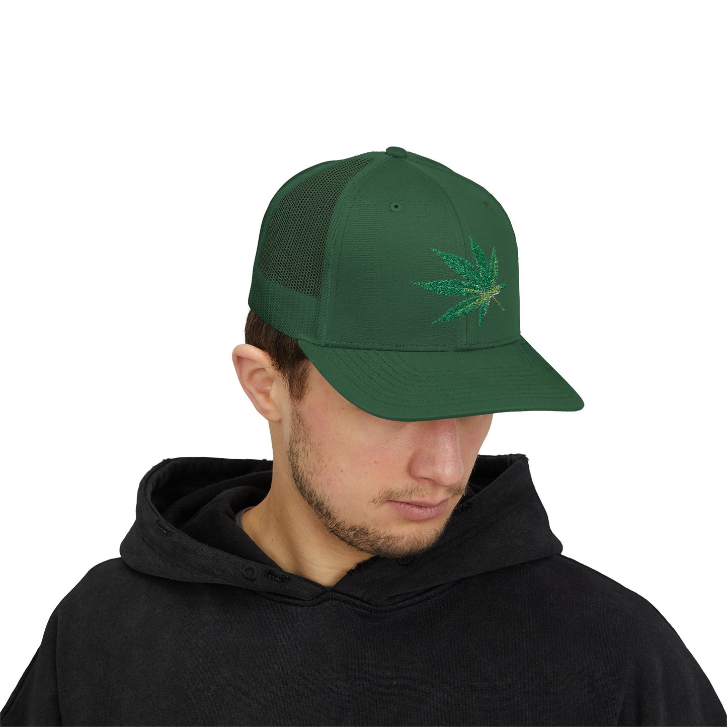 Cannabis Leaf Snapback Trucker Cap | Stylish Hat for Weed Enthusiasts | Perfect for Festivals, Parties, Gifts, and Outdoor Adventures