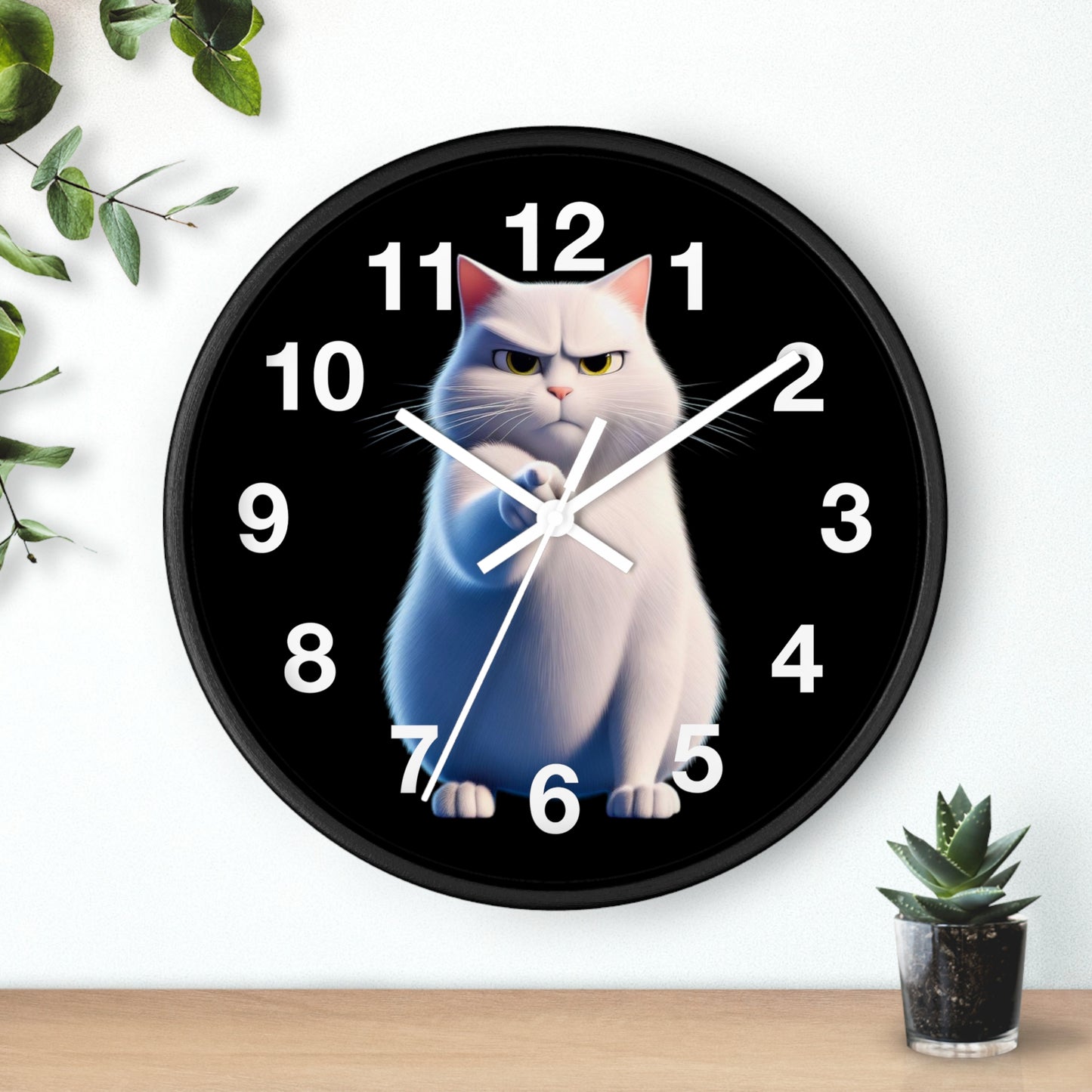 Funny Cat Wall Clock | Pet Decor, Gift for Cat Lovers, Unique Home Decor, Whimsical Clock, Cat-Themed Gift