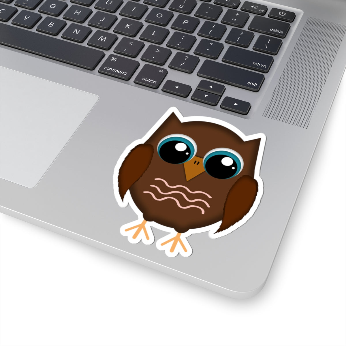 Cute Brown Owl Kiss-Cut Stickers, Fun Laptop Decals, Perfect for School Supplies, DIY Projects, Animal Lovers' Gifts