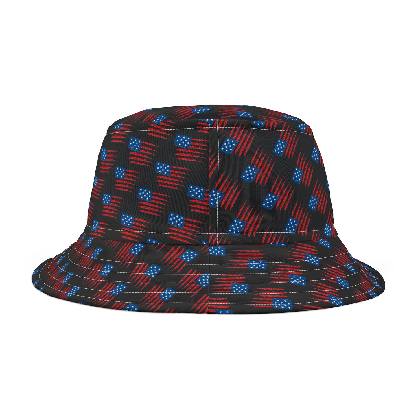 Patriotic Patterned Bucket Hat, Trendy Summer Hat, Independence Day Accessory, Outdoor Sun Protection, Festival Fashion Statement