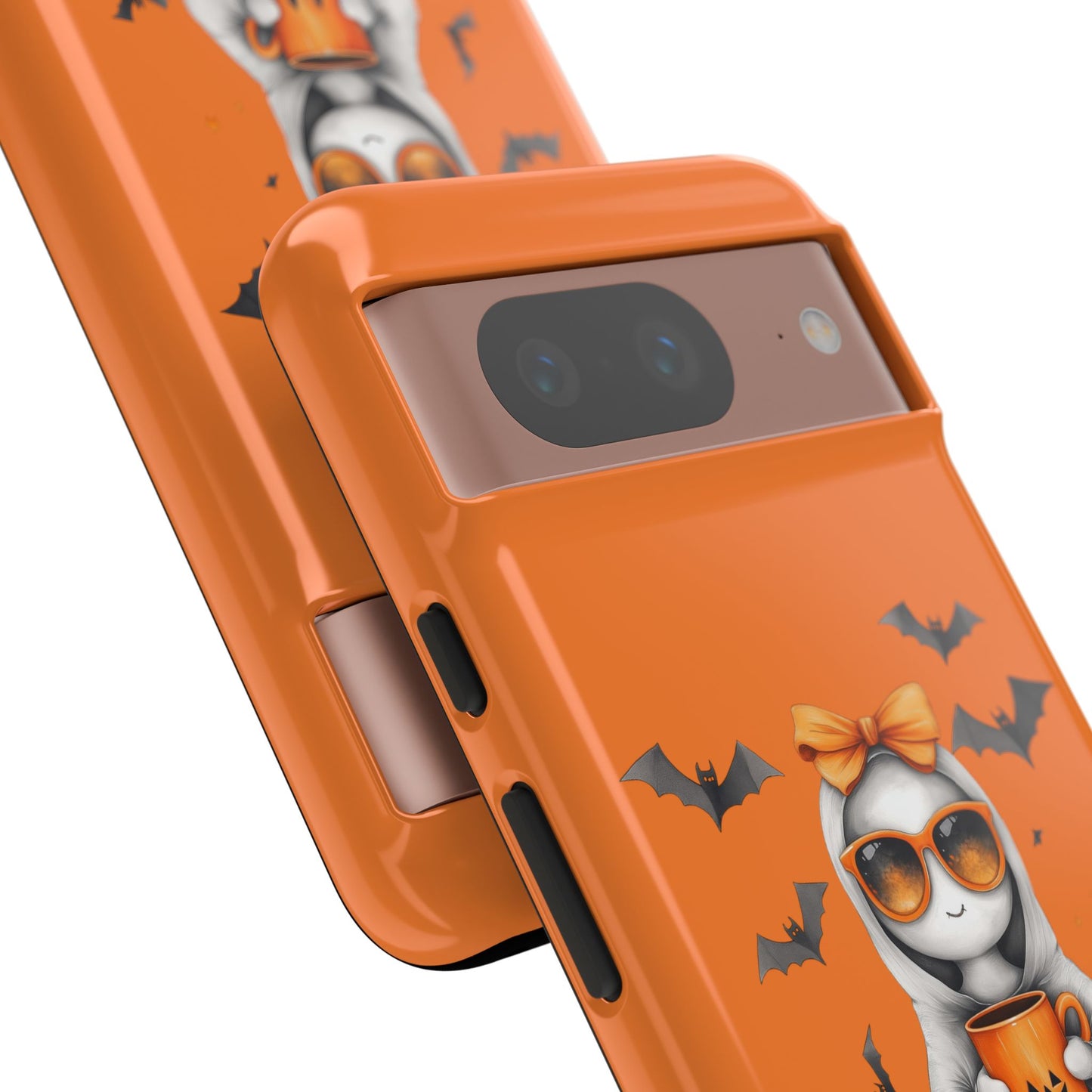 Halloween Ghost Phone Case, Cute Cat Ghost Case, Autumn Phone Cover, Spooky Season Gift, Trick or Treat Case