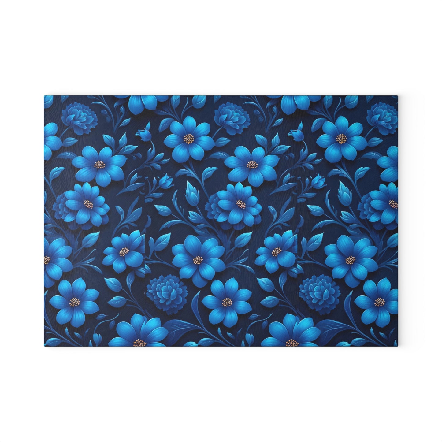 Floral Glass Cutting Board - Kitchen Decor, Gift for Home Chef, Mother's Day, Wedding Present, Cooking Accessories