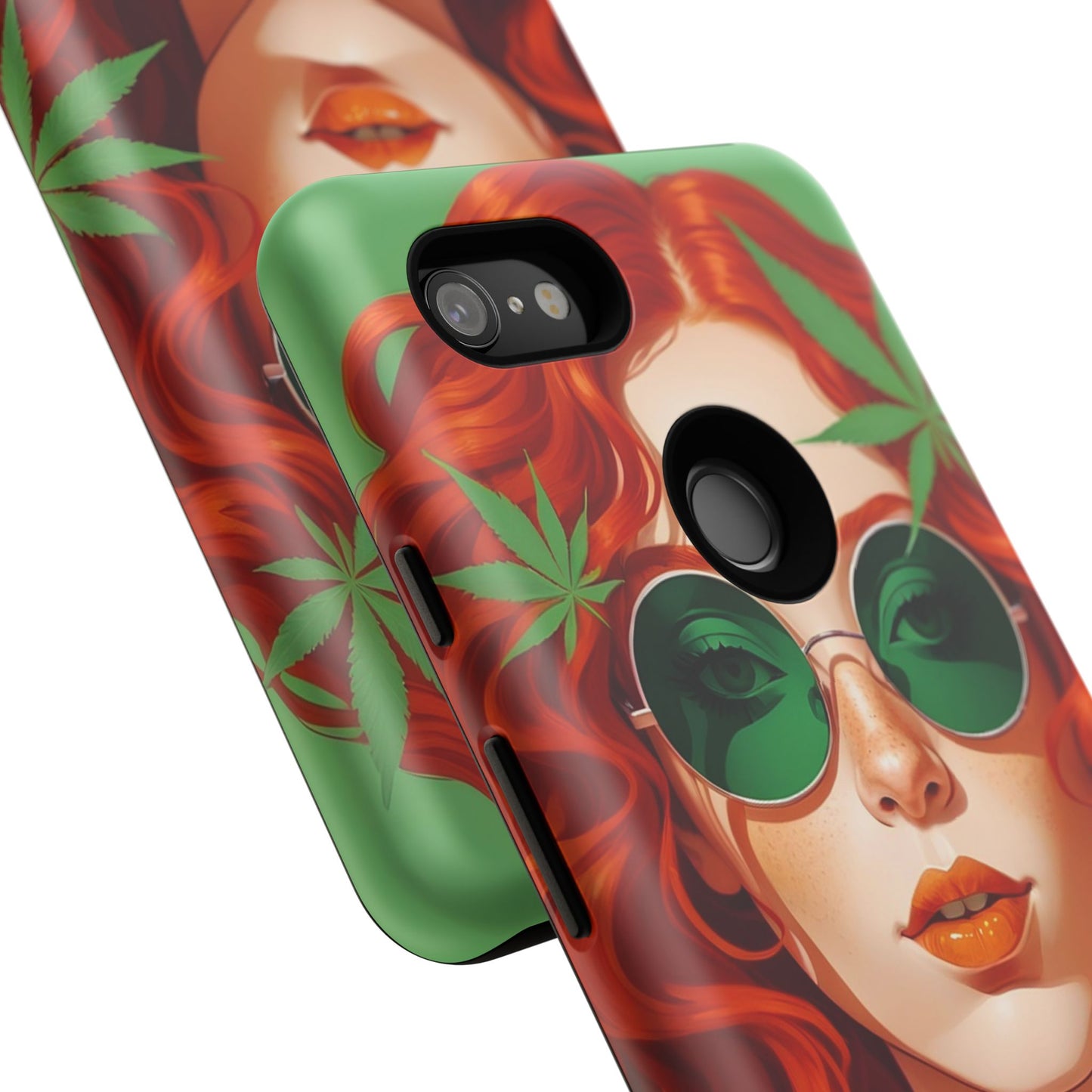 Vibrant Phone Case with Retro Greenery Design, Trendy Case for Casual Look, Gift for Her, Summer Vibes, Unique Phone Accessory