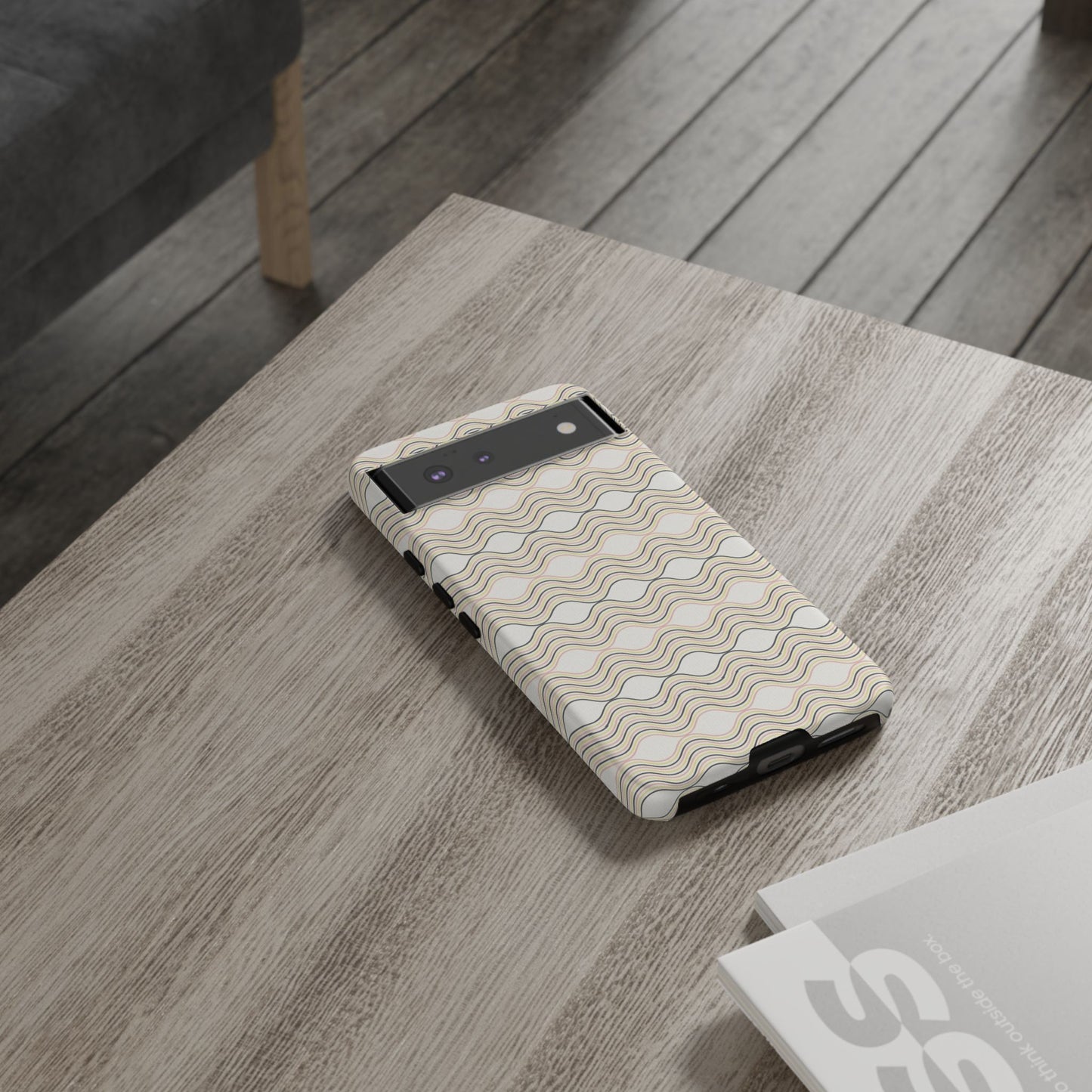 Stylish Phone Case for Tough Protection, Wavy Design, Chic Accessory, Gift for Her, Trendy Tech, Holiday Gift Idea