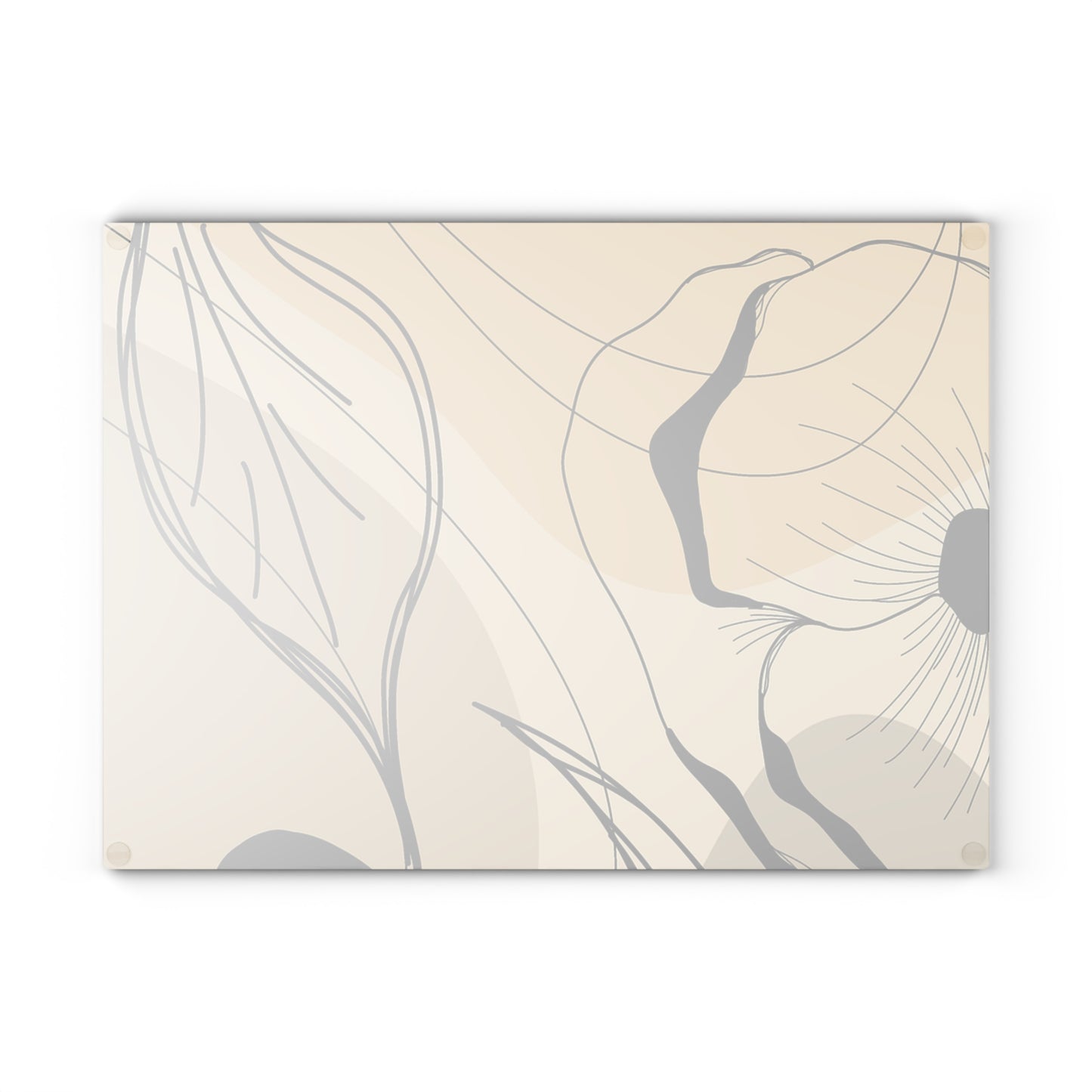 Elegant Floral Glass Cutting Board, Stylish Kitchen Decor, Wedding Gift, Home Cooking, Floral Kitchen Accessories