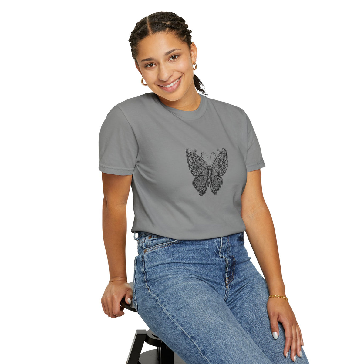Bohemian Butterfly T-shirt, Unisex Clothing, Nature Inspired Tee, Gift for Her, Casual Wear, Summer Fashion