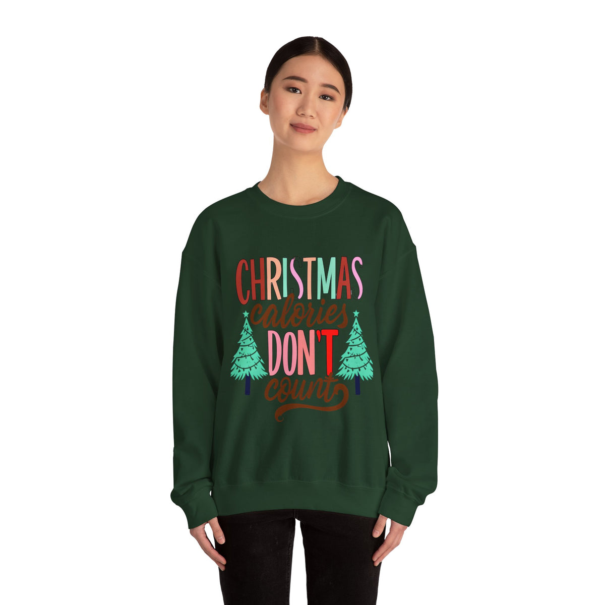 Christmas Calories Don't Count Sweatshirt — Funny Holiday Crewneck