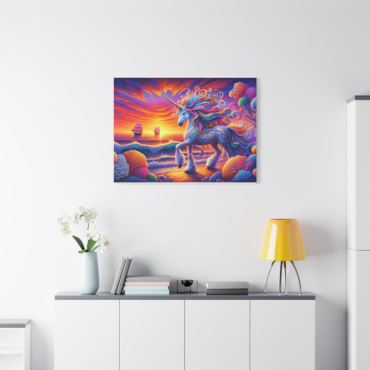 Matte Canvas, Stretched, 1.25" Unicorn