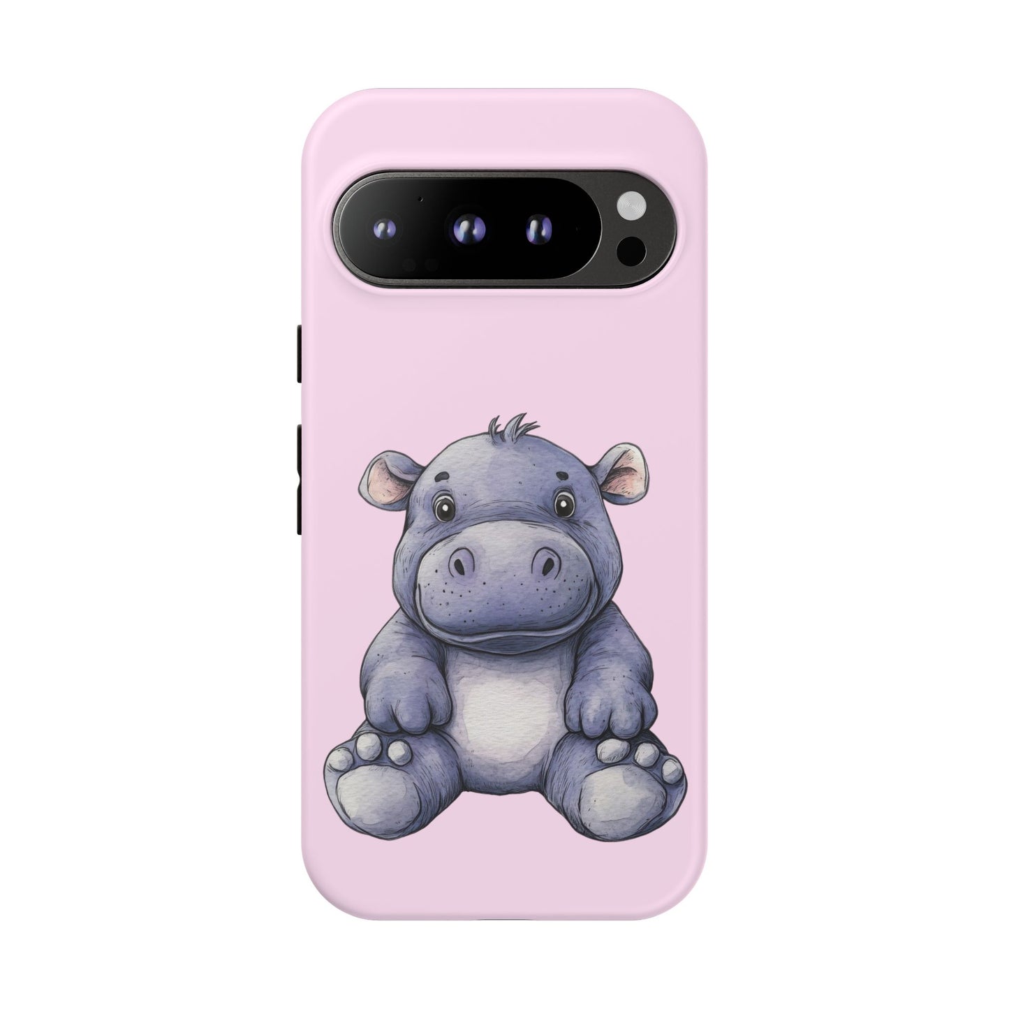 Cute Hippo Phone Case - Tough Cases, Animal Phone Cover, Kawaii Accessories, Gifts for Kids, Unique Tech Gear
