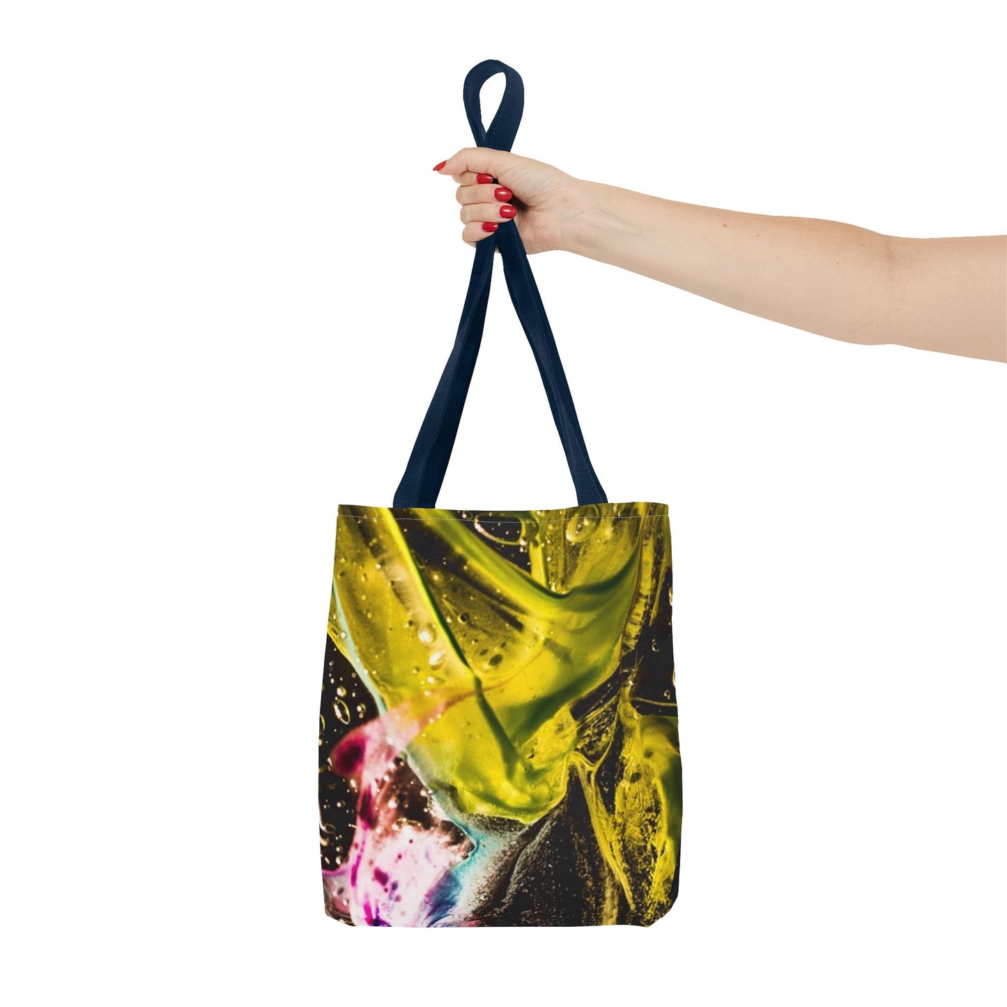 Vibrant Abstract Art Tote Bag, Colorful Reusable Shopper