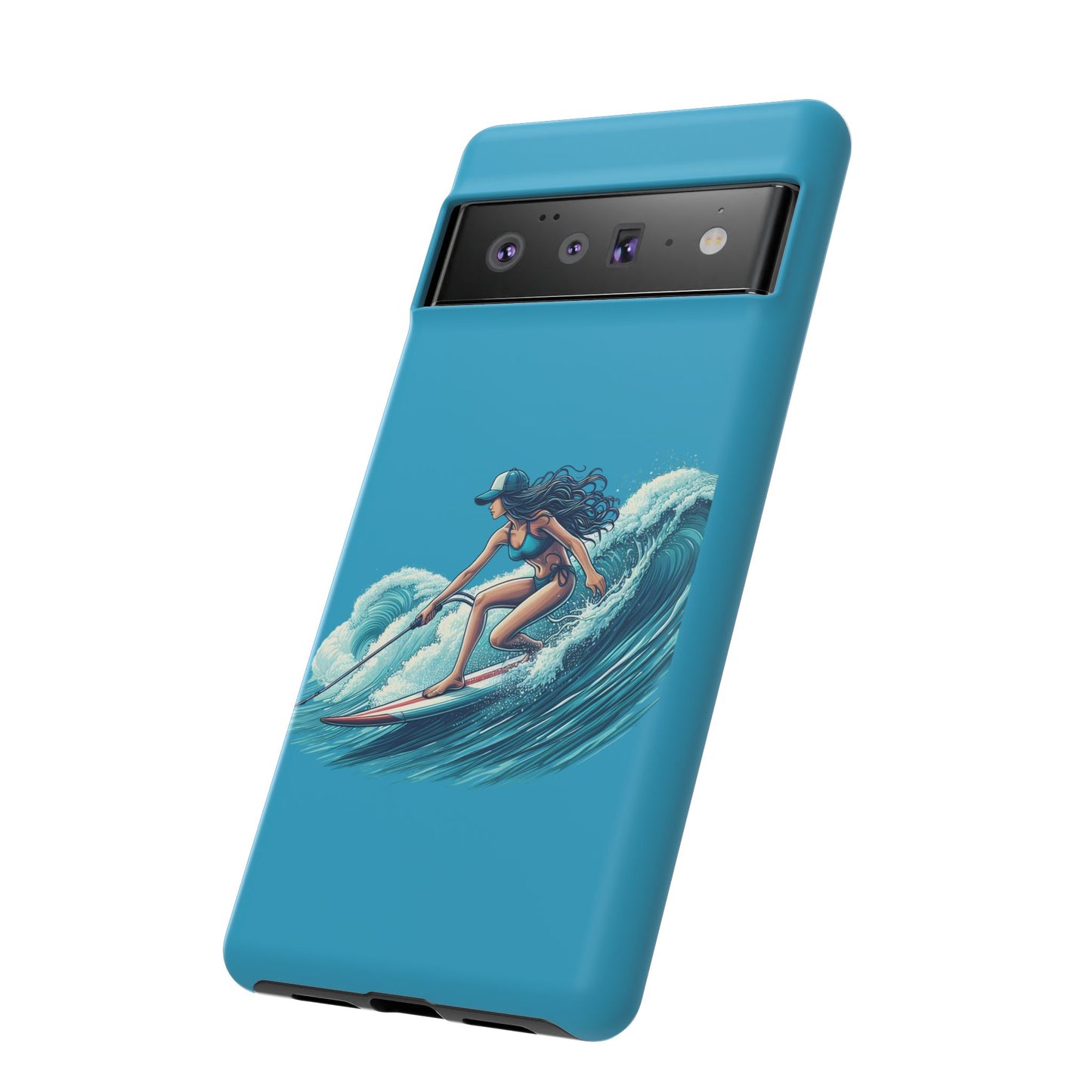 Surfing Phone Case, Coastal Vibes Phone Cover, Tough Cases for Beach Lovers, Ocean Art Phone Accessories, Summer Gift Idea