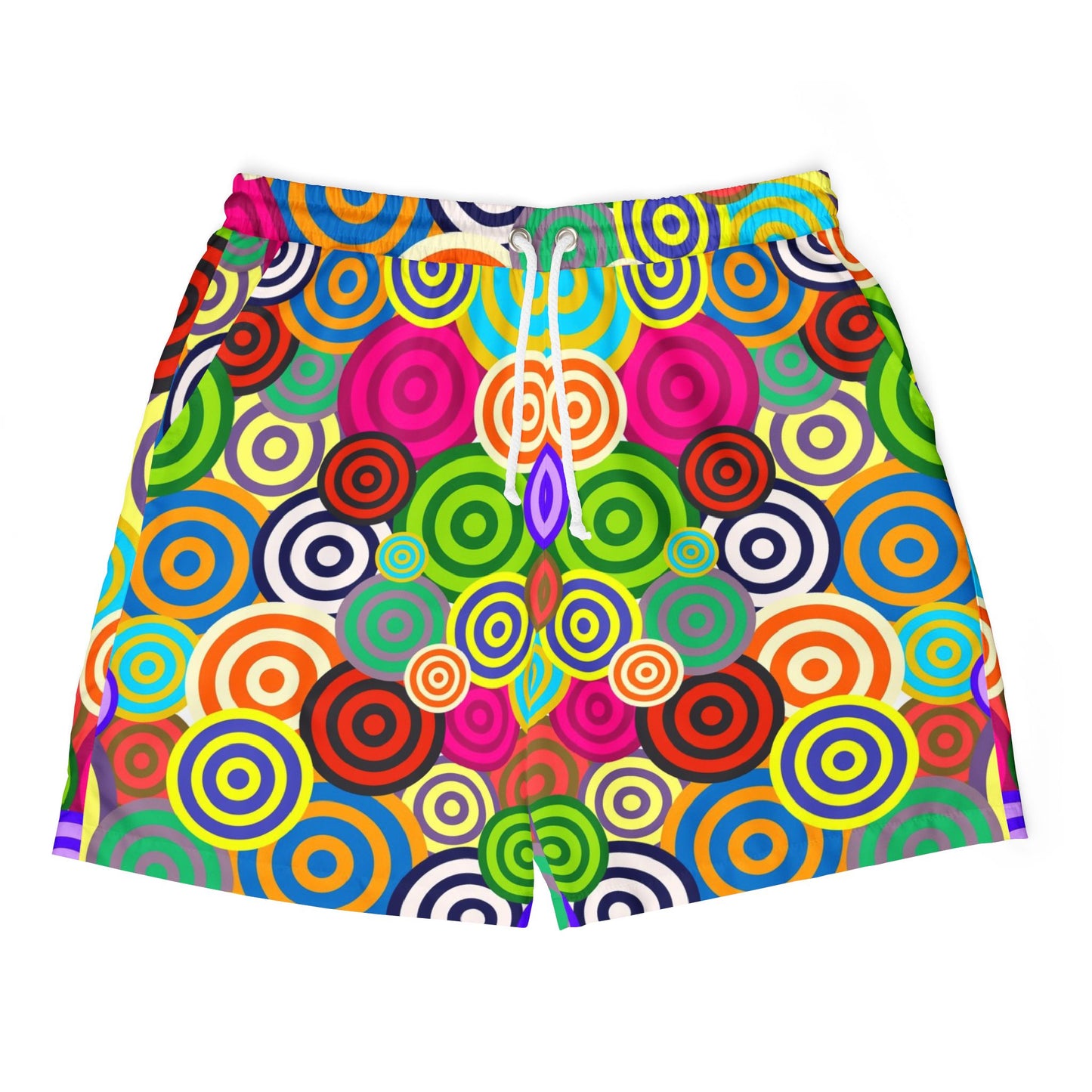 Vibrant Unisex Swim Shorts, Colorful Beachwear for Summer, Stylish Pool Party Shorts, Fun Retro Swim Trunks, Trendy Vacation Swimwear