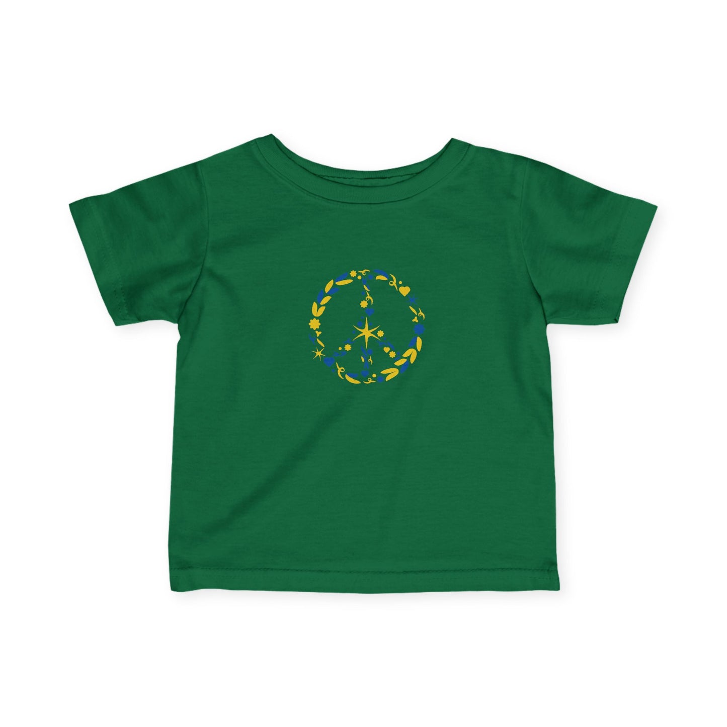 Infant Peace Symbol Tee, Baby Shirt, Toddler T-Shirt, Cute Infant Apparel, Gift for New Parents, Kids' Fashion
