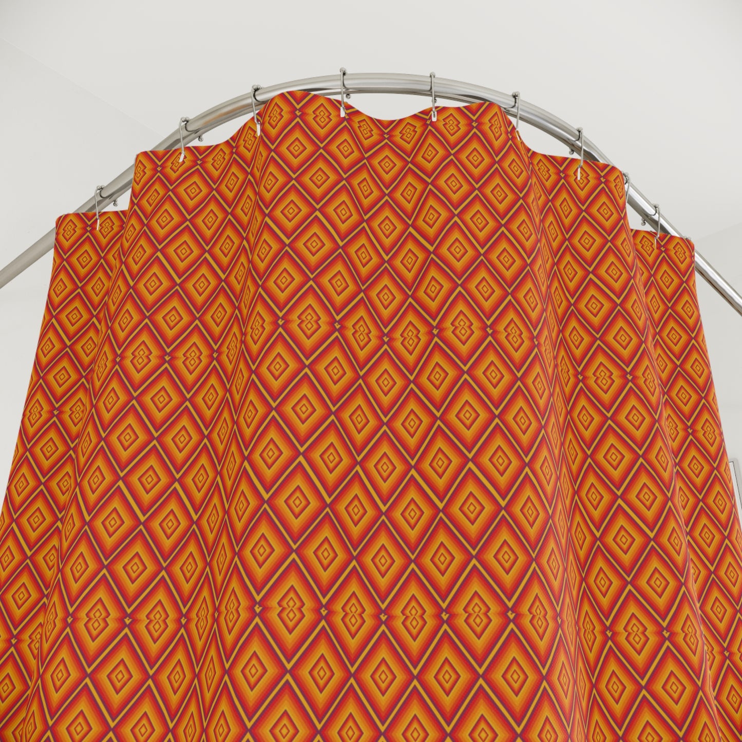 Vibrant Geometric Pattern Shower Curtain, Boho Bathroom Decor, Colorful Home Accent, Unique Gift Idea, Seasonal Bathroom Upgrade
