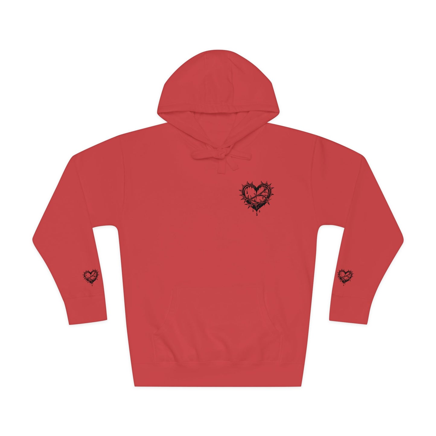Heartfelt Unisex Fleece Hoodie, Cozy Gift, Casual Wear, Valentine's Day, Romantic Style