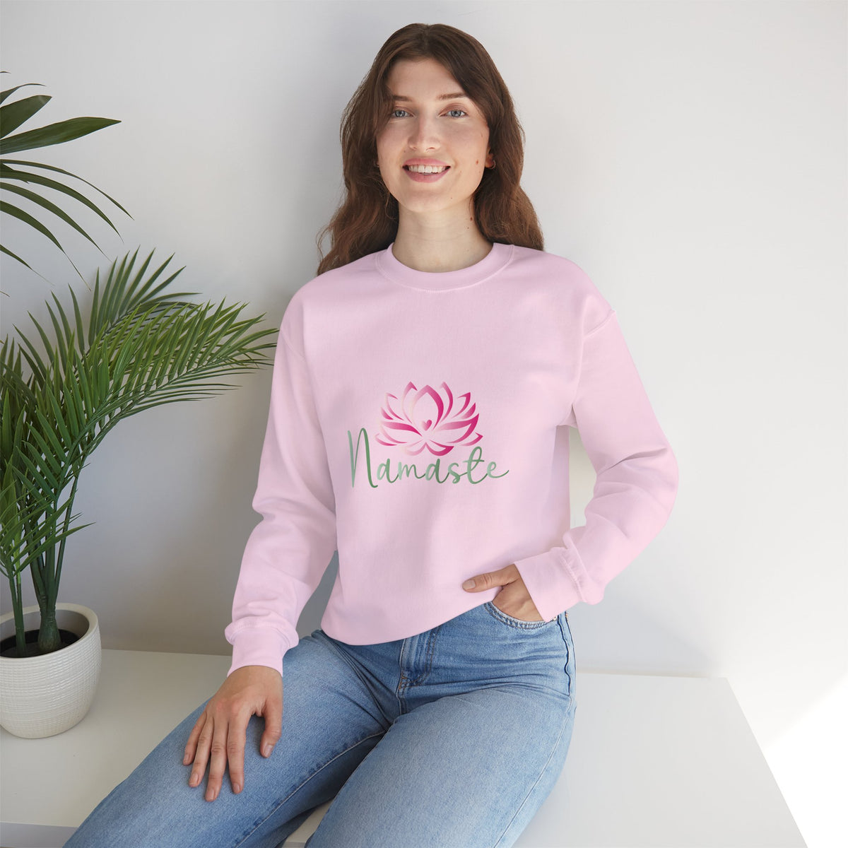 Namaste Lotus Sweatshirt — Cozy Yoga Crewneck for Meditation & Mindfulness