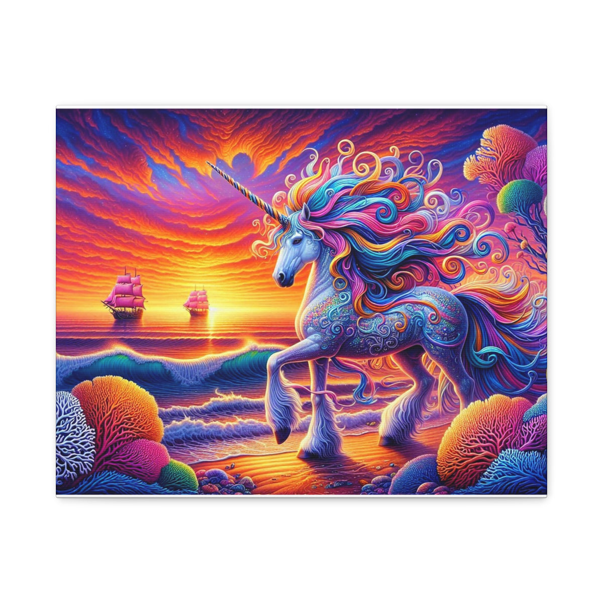 Matte Canvas, Stretched, 1.25" Unicorn