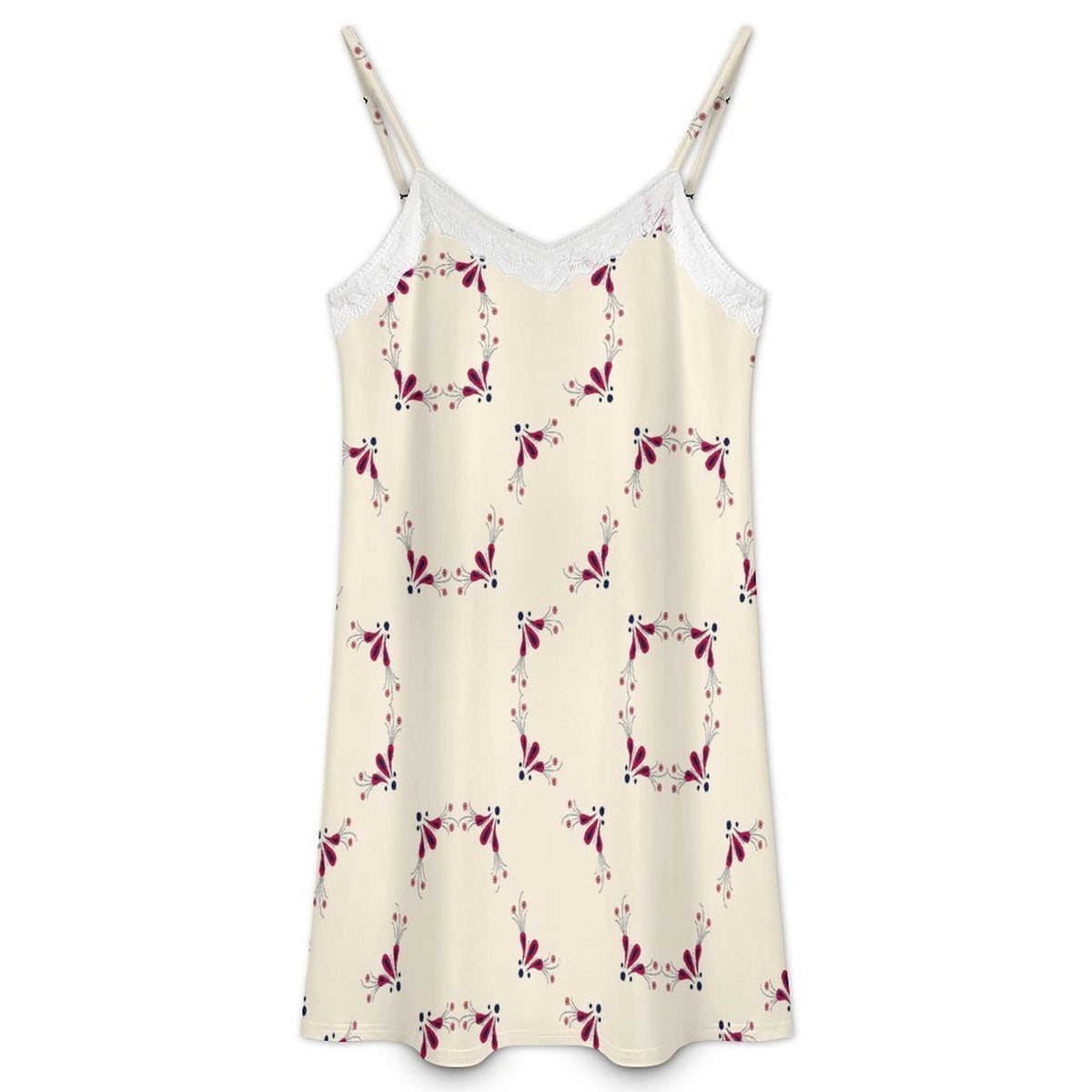Beautiiful Lace-Trimmed Camisole Nightgown
