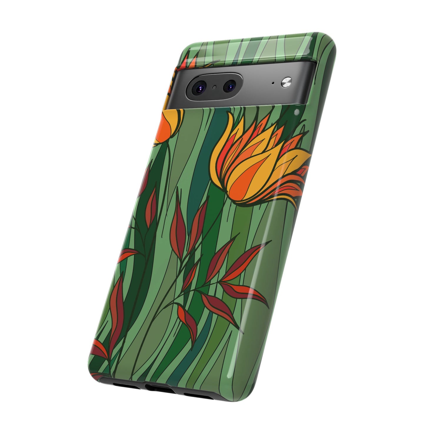 Vibrant Floral Phone Case, Nature-Inspired Tough Case, Eco-Friendly Cover, Unique Gift for Nature Lovers, Spring Decor