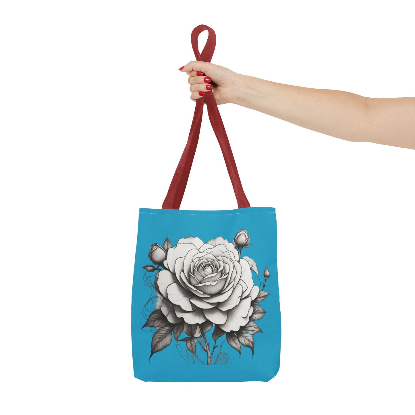 Elegant Floral Tote Bag with Roses, Chic Reusable Grocery Bag, Perfect Gift for Her, Stylish Handbag, Everyday Essentials