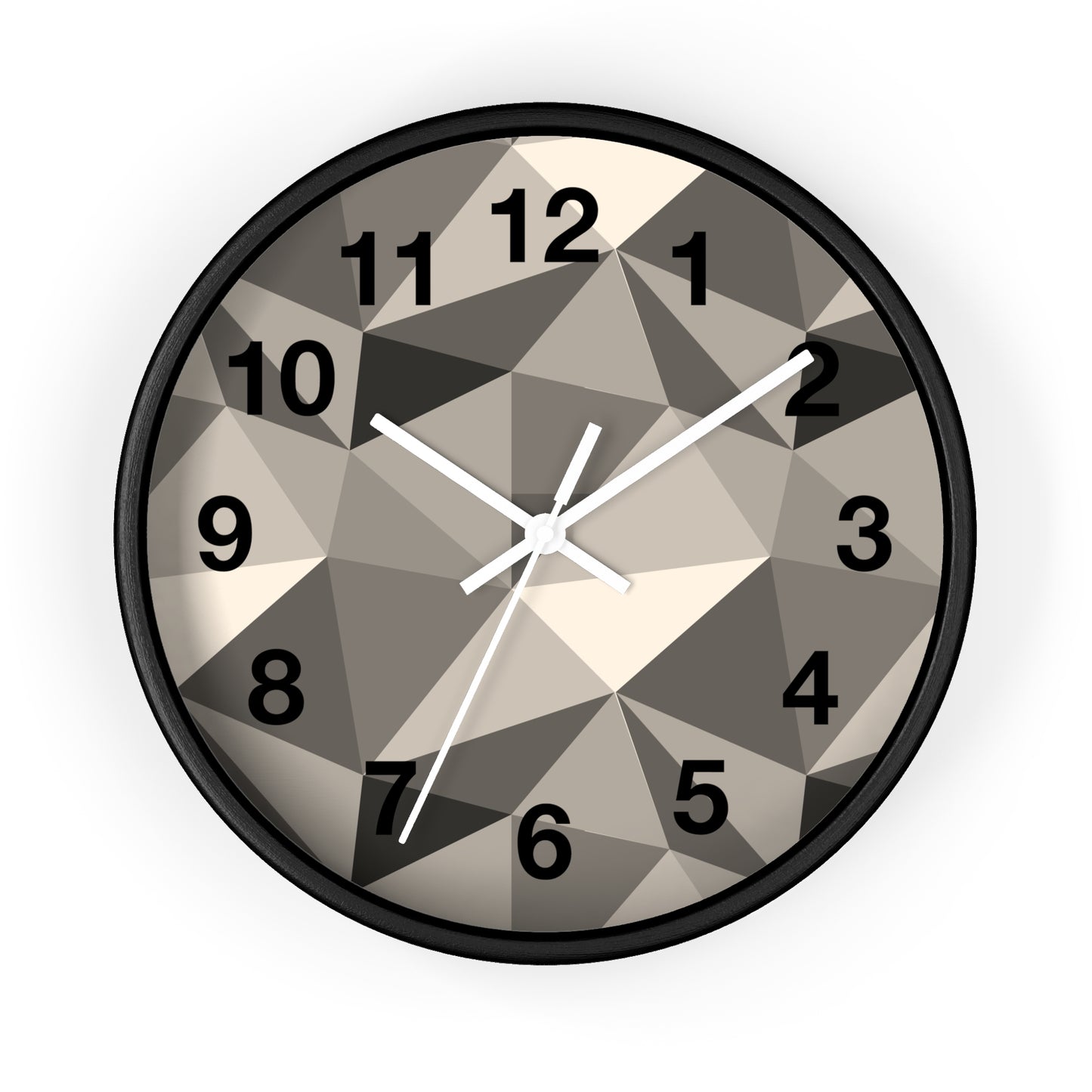 Geometric Wall Clock, Modern Home Decor, Minimalist Timepiece, Stylish Office Clock, Unique Gift for Housewarming, Monochrome Design