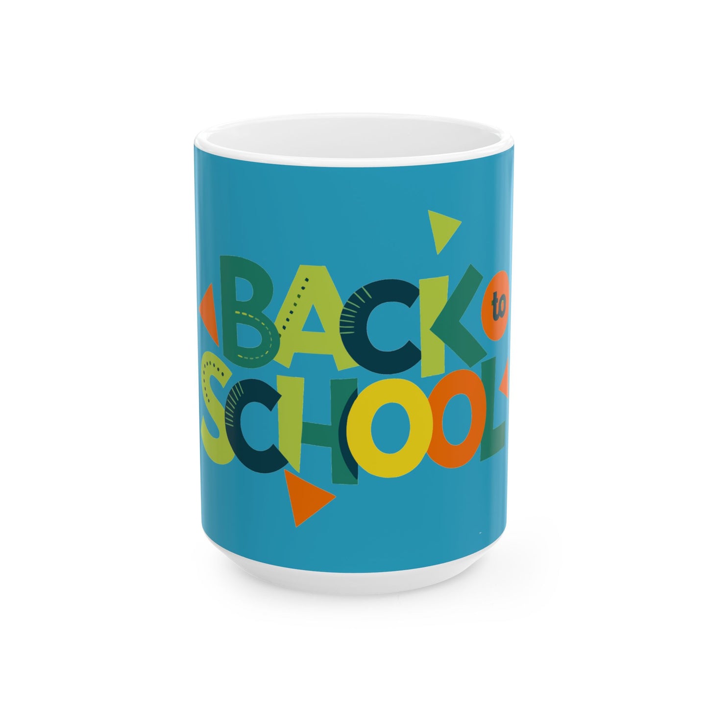 Back to School Ceramic Mug | Fun and Colorful Coffee Cup for Students | Unique Gift for Teachers, School Supplies, Back-to-School