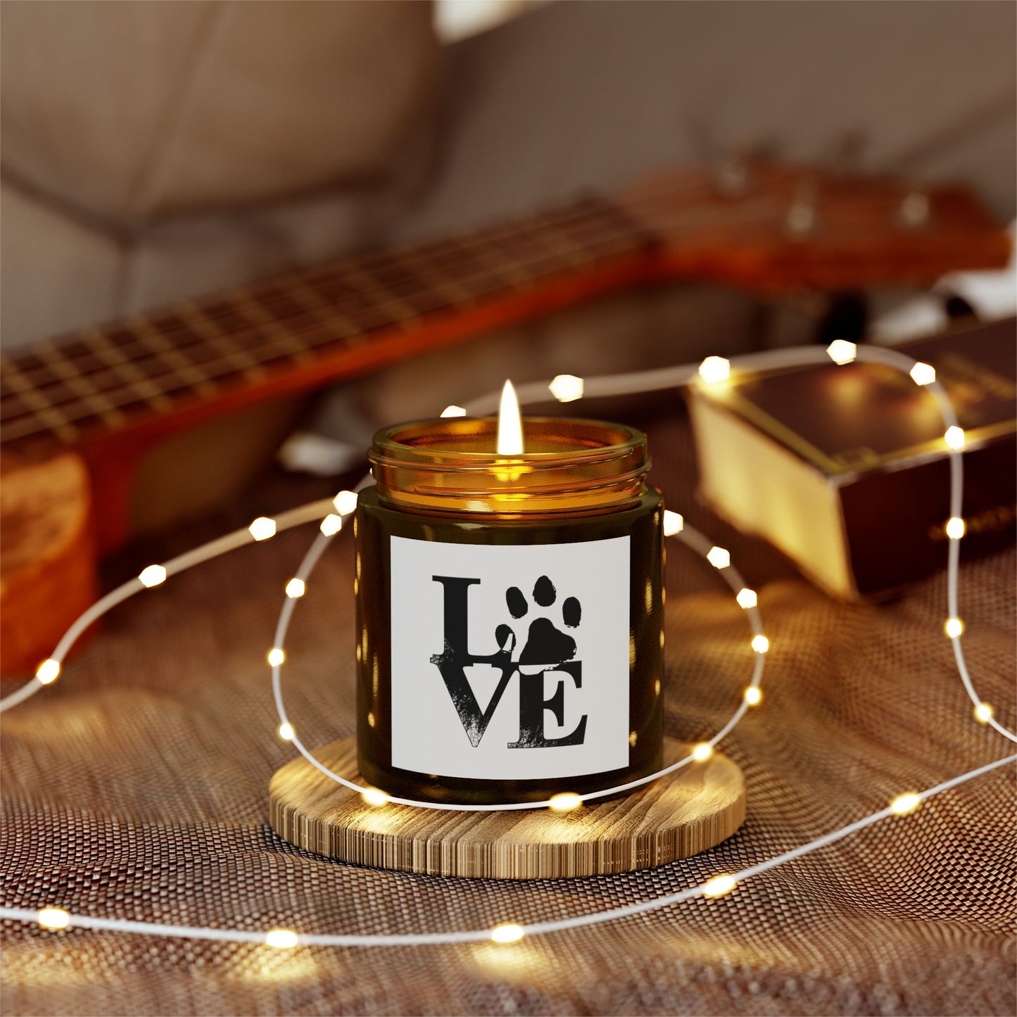 Pet Love Scented Candles - Coconut Apricot Wax for Dog Lovers, Gift for Pet Owners, Home Decor, Cozy Atmosphere, Valentine's Day