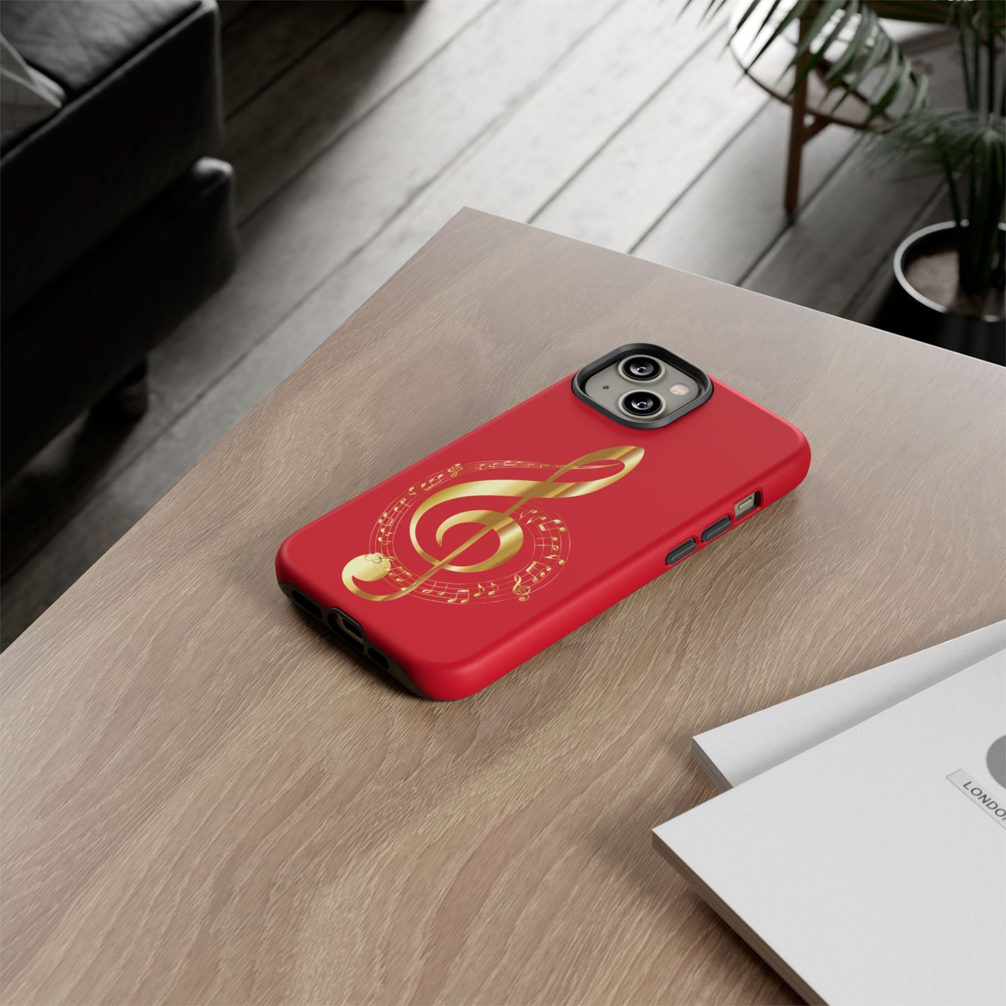 Tough Cases - Red Musical Note
