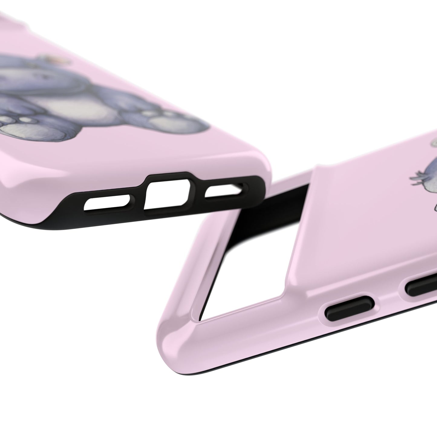 Cute Hippo Phone Case - Tough Cases, Animal Phone Cover, Kawaii Accessories, Gifts for Kids, Unique Tech Gear