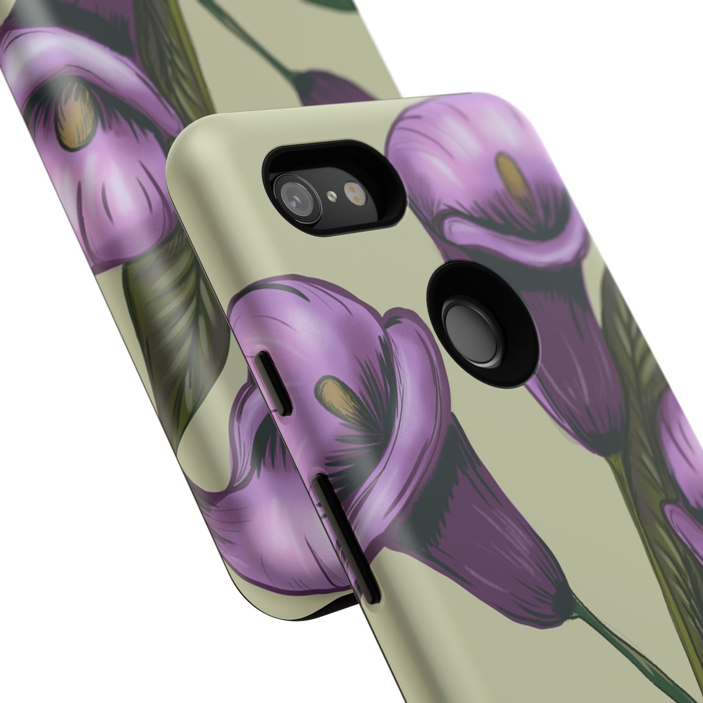 Floral Phone Case - Tough Cases, Purple Flower Design, Cell Phone Accessories, Gift for Her, Nature Lover Essentials