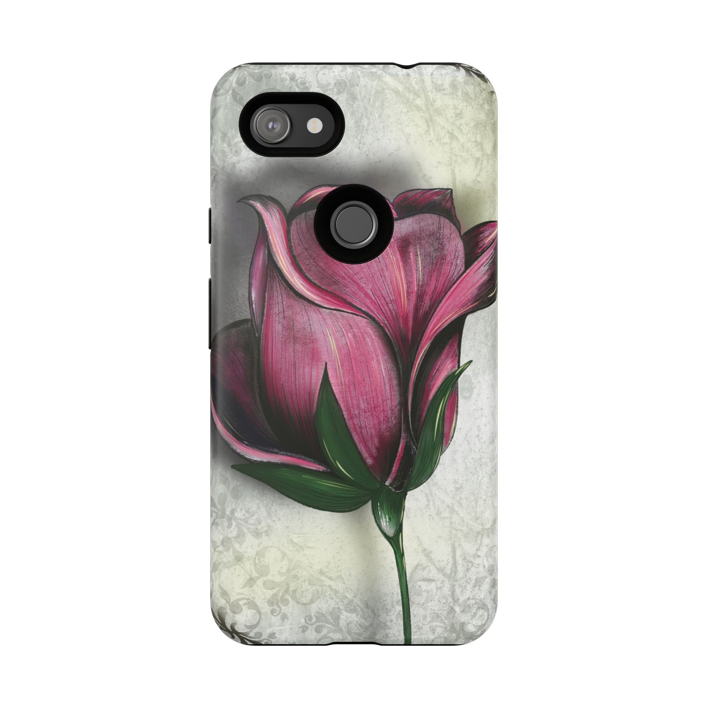 Rose Phone Case – Tough Cases, Floral Phone Cover, Gift for Her, Minimalist Design, Nature Lover's Accessory, Birthday Gift Idea