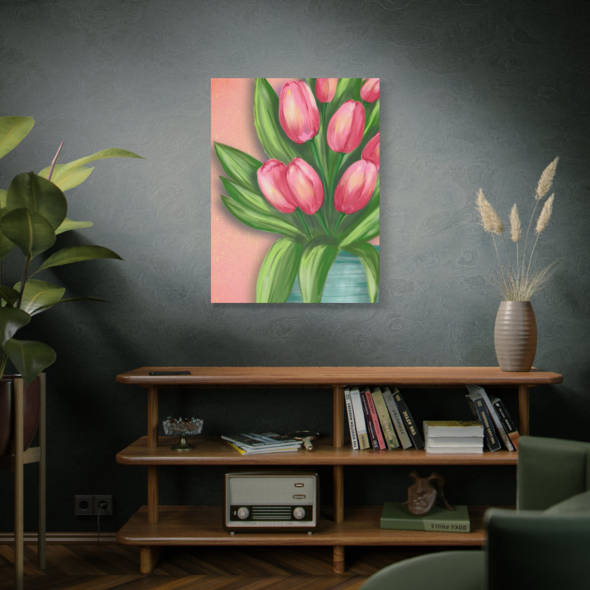 Matte Canvas, Stretched, 1.25" Tulips