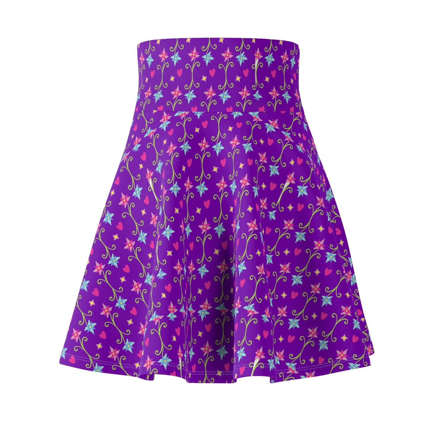 Vibrant Floral Women's Skater Skirt, Everyday Wear, Spring Fashion, Casual Outfits, Dance Apparel, Gift for Her