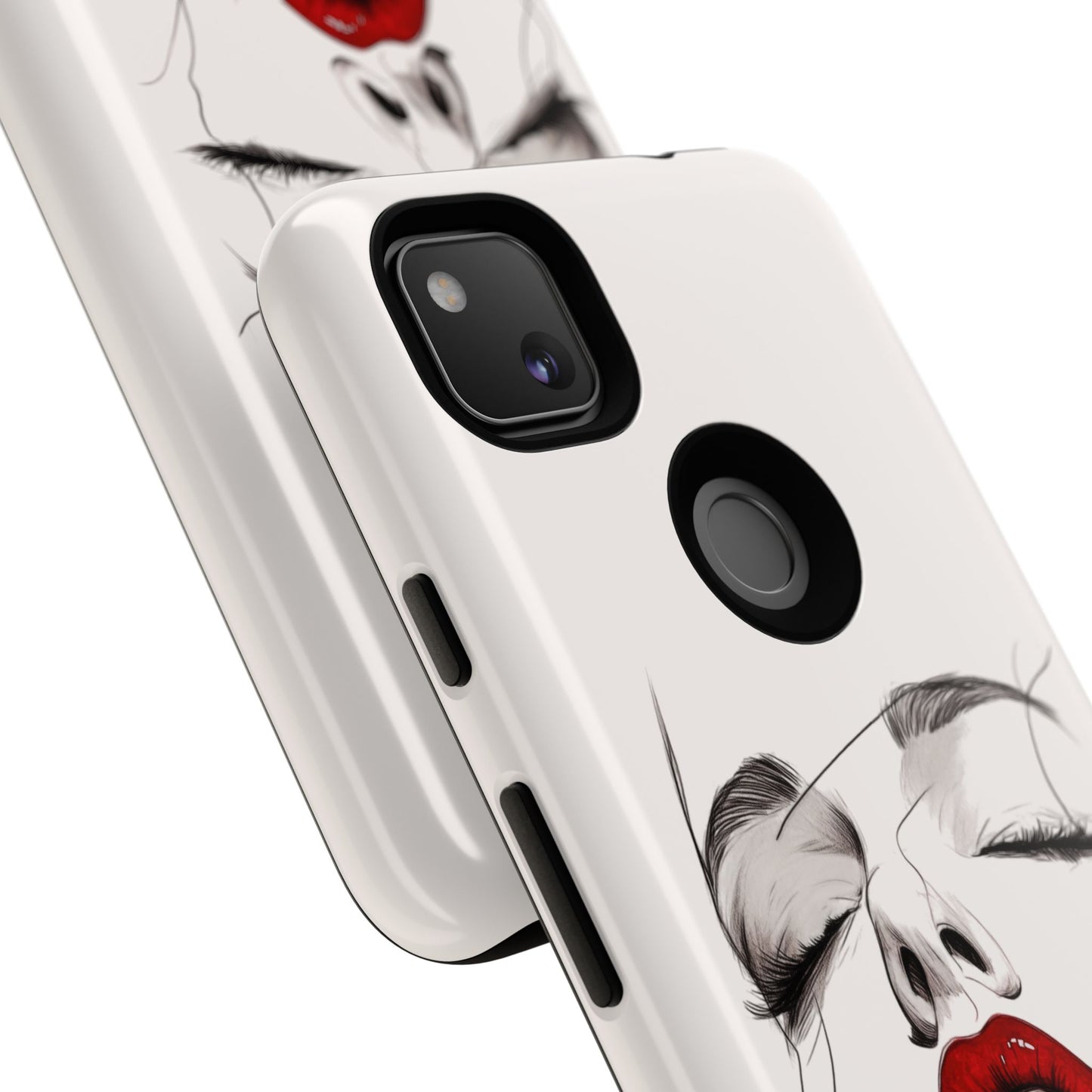 Stylish Phone Case with Artistic Lip Design, Femme Tech Accessory, Trendy Device Cover, Gift for Her, Unique Phone Accessories