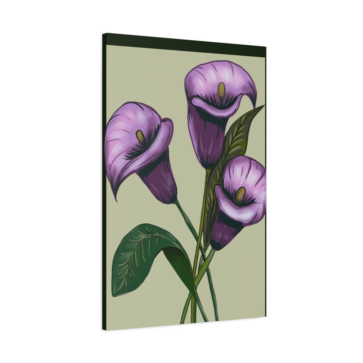 Copy of Matte Canvas, Stretched, 1.25" Purple Flowers