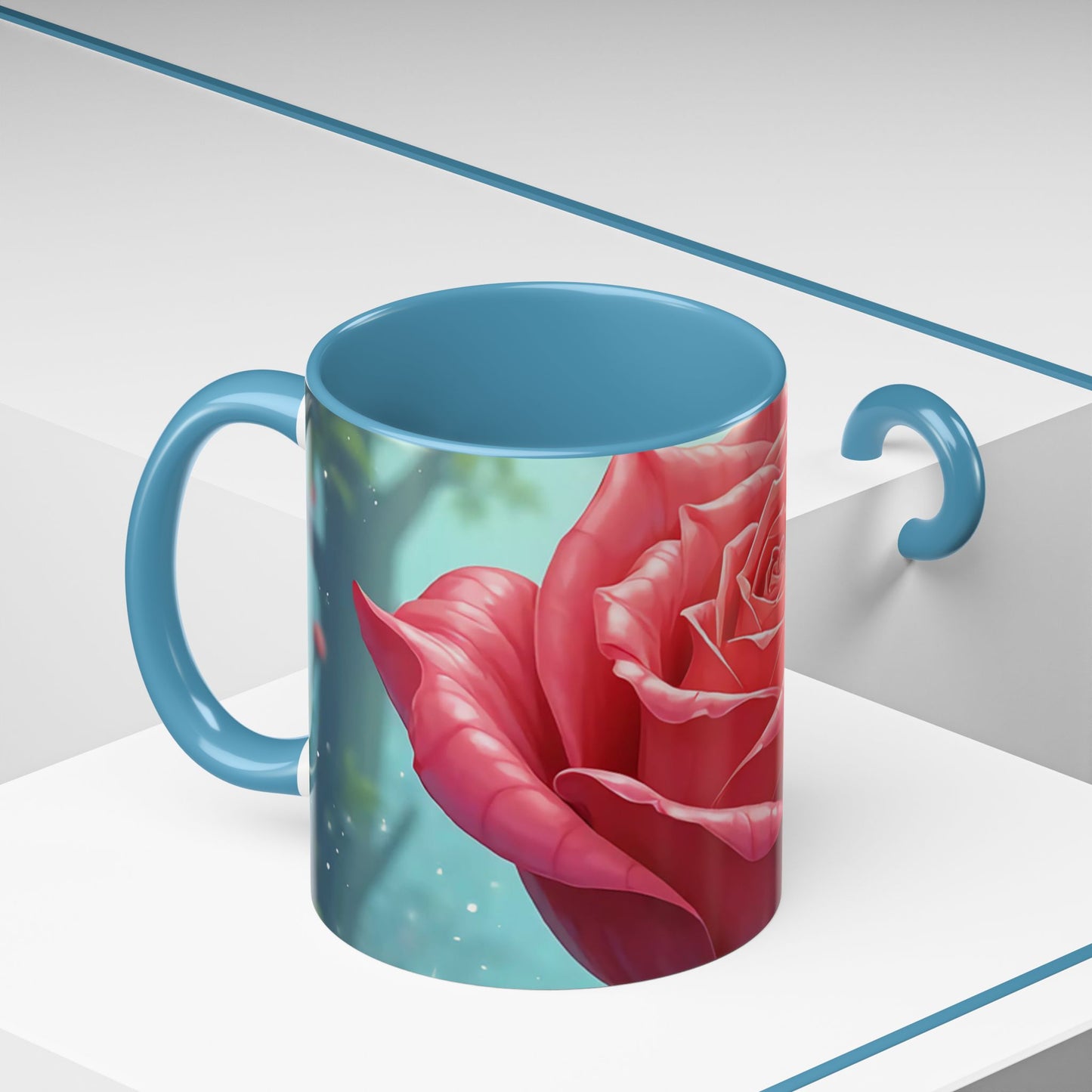 Elegant Rose Coffee Mug for Floral Lovers, Perfect Gift for Mother’s Day, Birthday, Home Decor, Garden Enthusiasts, Art Collectors